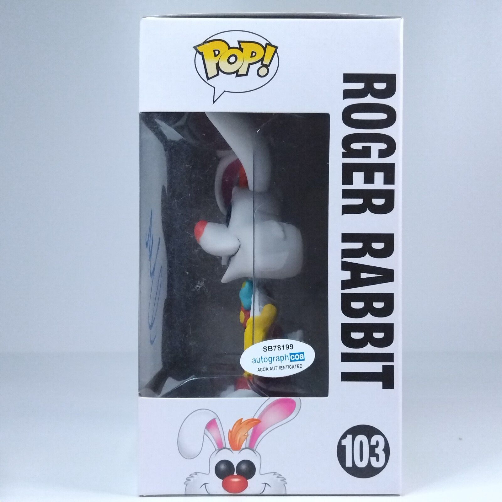 Funko Pop! Disney Roger Rabbit Signed Charles Fleischer COA #103 WS