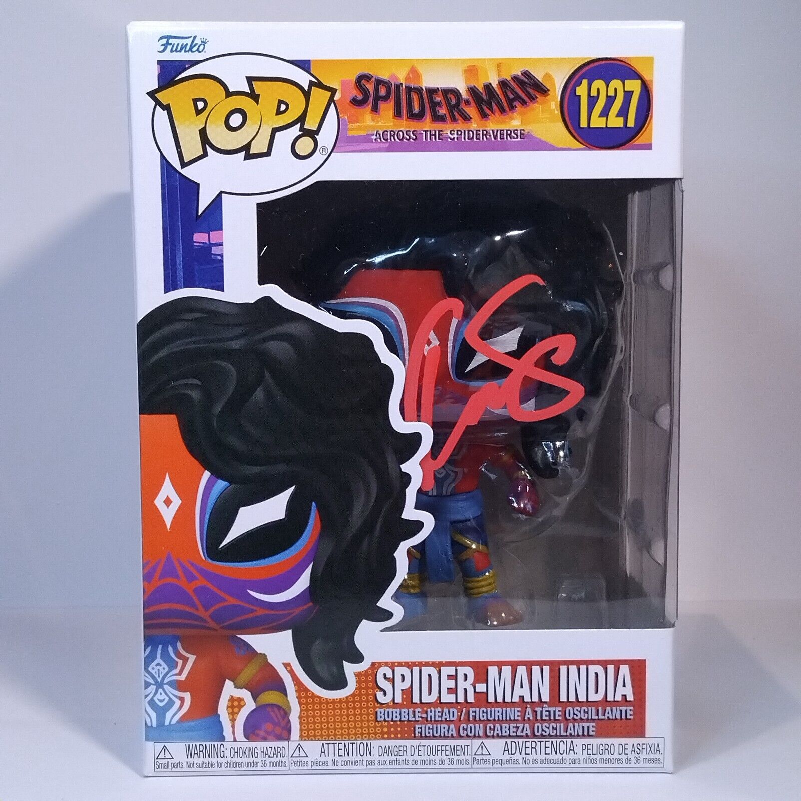 Funko Pop! Marvel Spider-Man India Signed Karan Soni COA #1227 WS