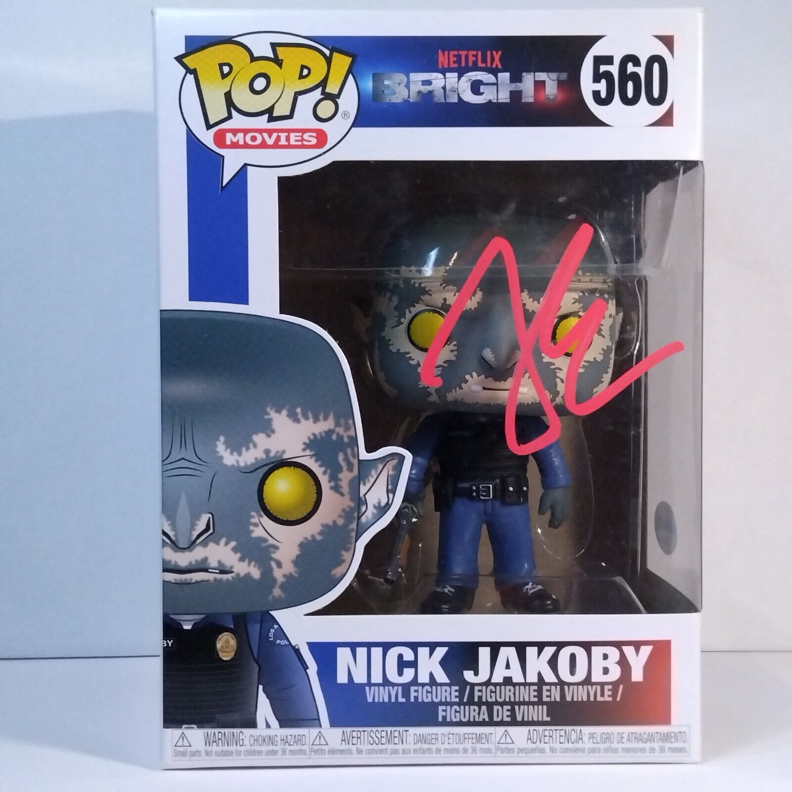 Funko Pop! Movies Bright Nick Jakoby Signed Joel Edgerton COA #560 WS