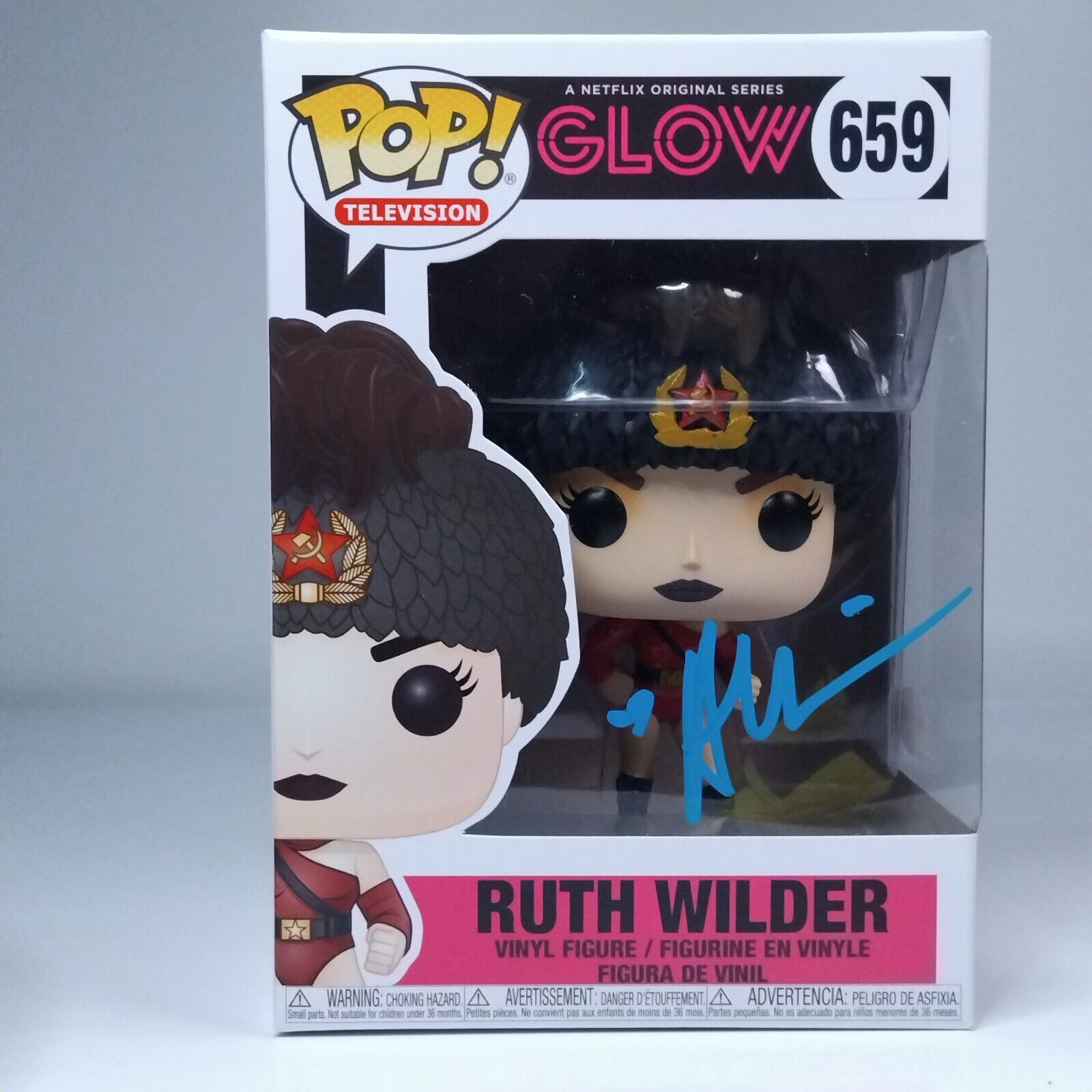 Funko Pop! TV Glow Ruth Wilder Signed Alison Brie COA #659 WS