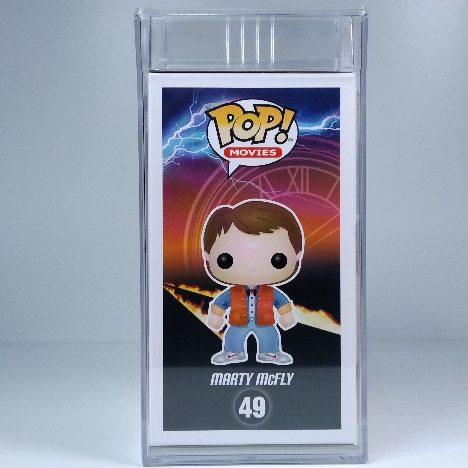 Funko Pop! Back to Future Marty Glow Plutonium Signed Michael J Fox PSA 8.5 #49