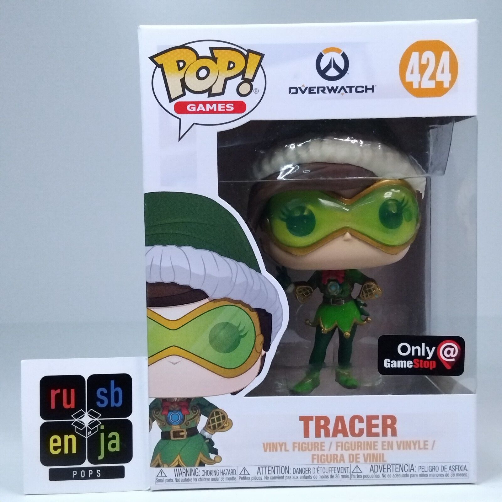 Funko Pop! Games Overwatch Tracer Green Gamestop Exclusive #424