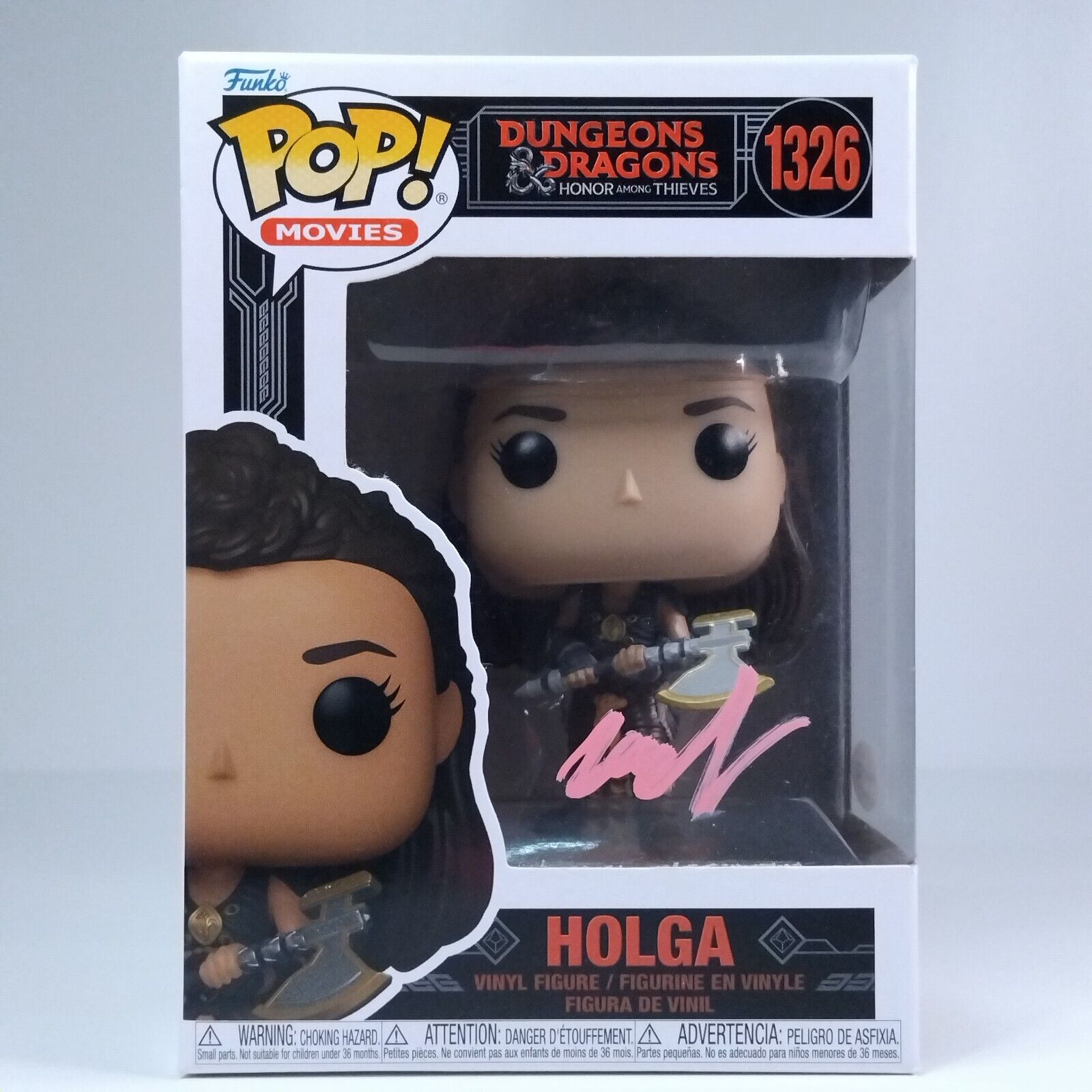 Funko Pop! Movies Dungeons Dragons Holga Signed Michelle Rodriguez COA #1326 WS