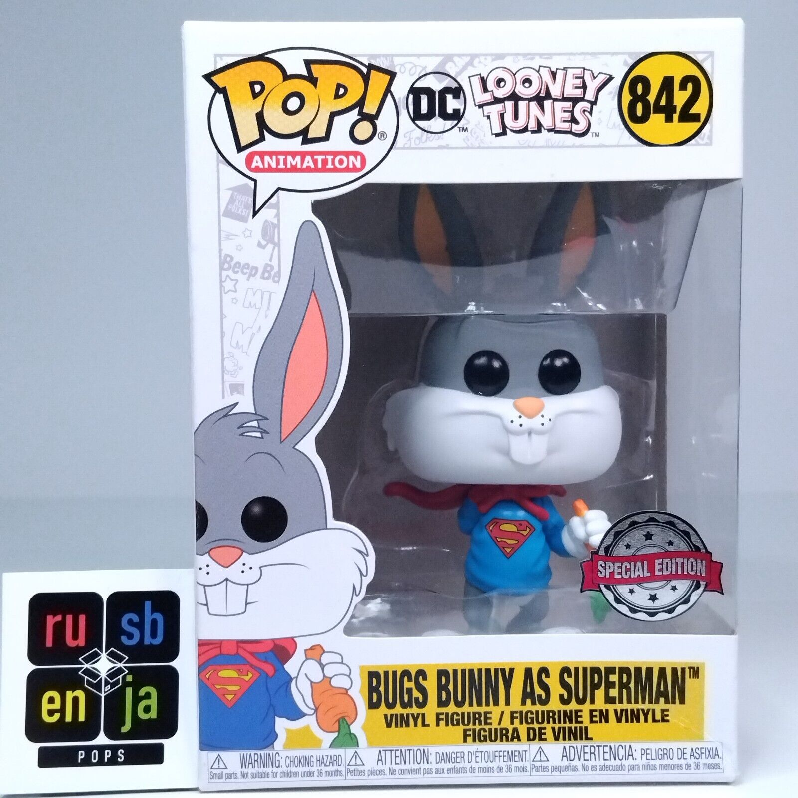 Funko Pop! Animation Bugs Bunny as Superman Special Edition #842