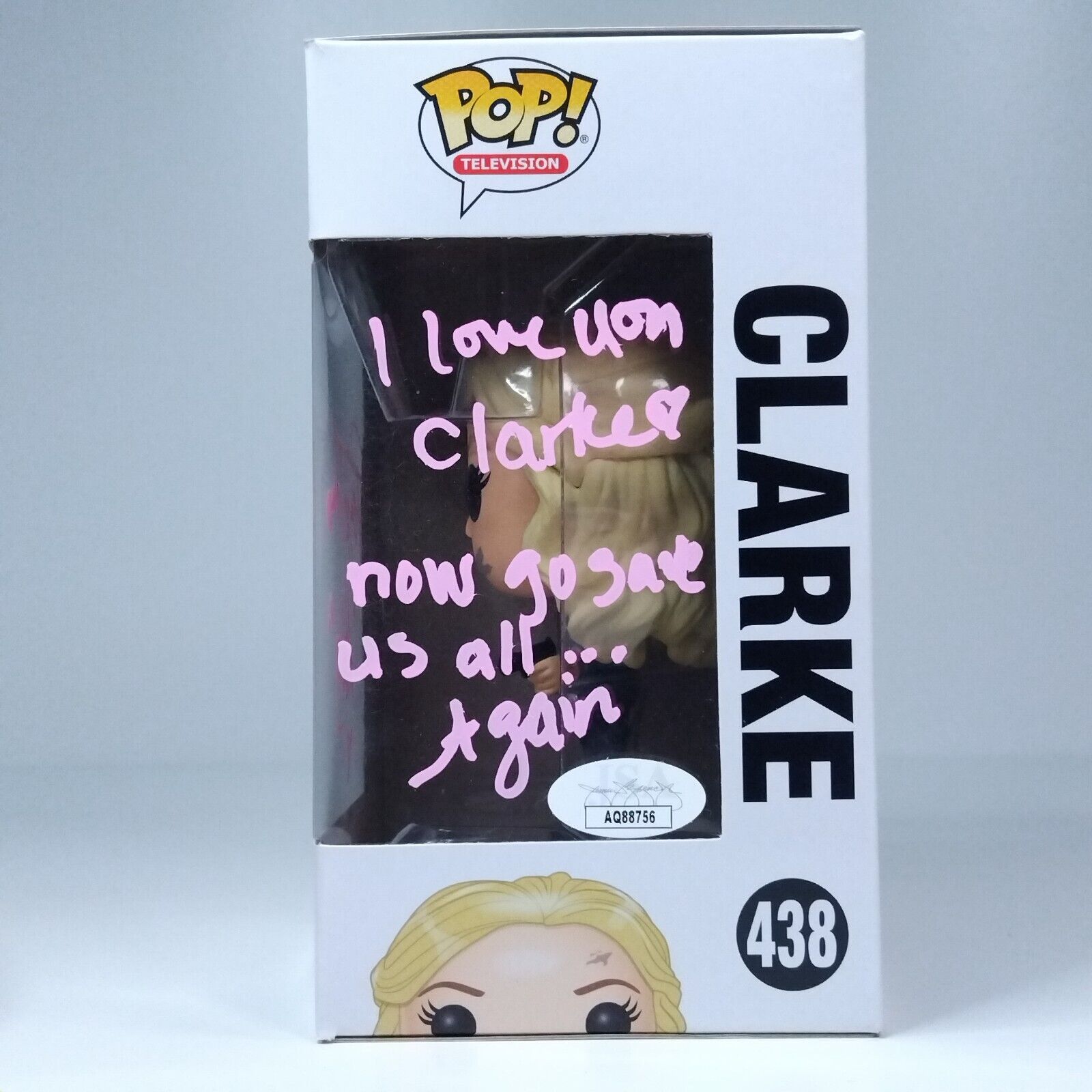 Funko Pop! TV The 100 Clarke Signed Paige Turco with C/Name & Quote COA #438 WS