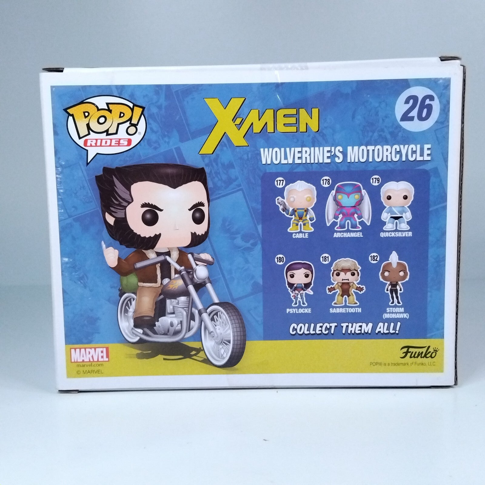 Funko Pop! Marvel Rides X-Men Wolverines Motorcycle Collector Corps #26