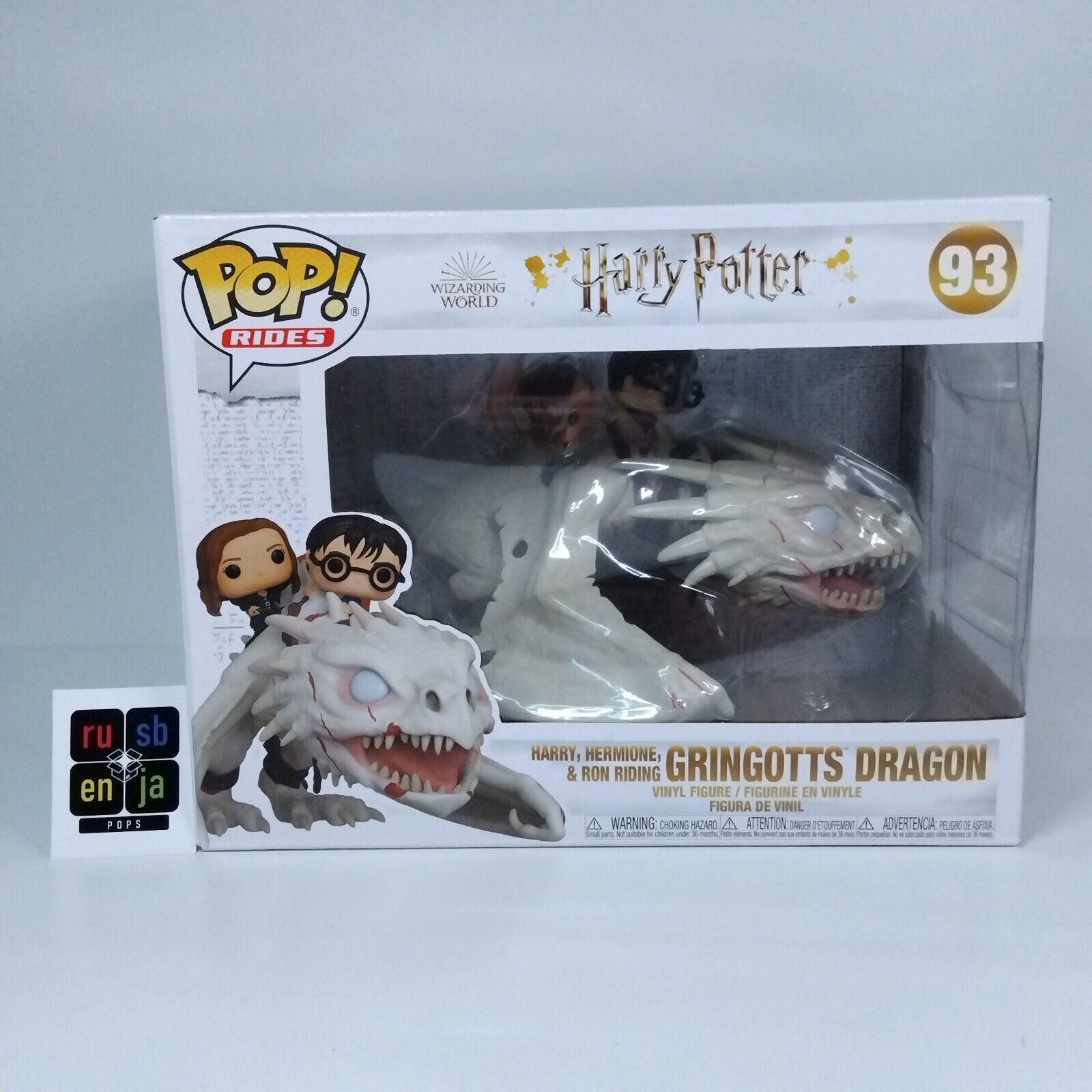 Funko Pop! Harry Potter Hermione Granger Ron Weasley Riding Gringotts Dragon #93