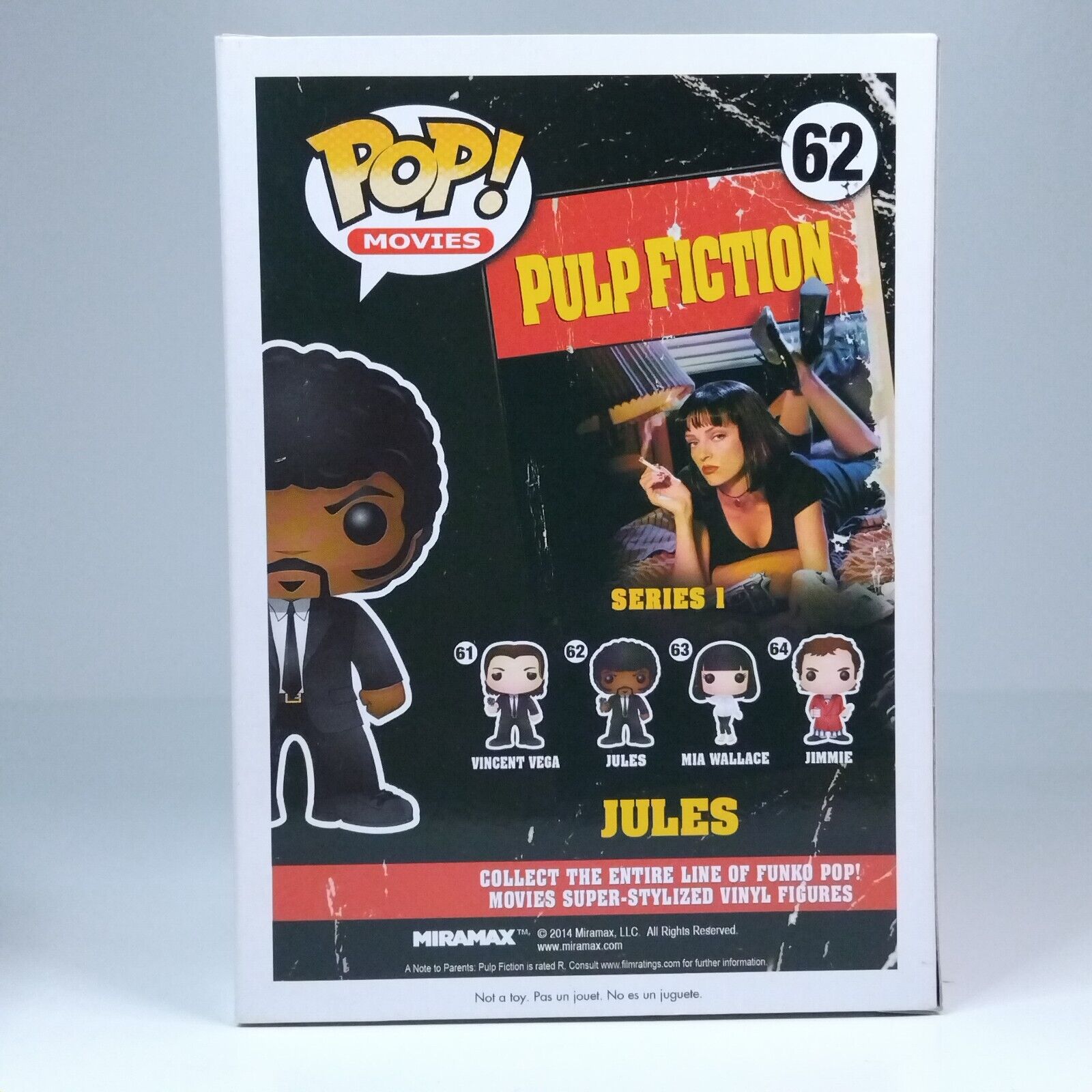 Funko Pop! Movies Pulp Fiction Jules Bloody SDCC 1,000 Pieces #62