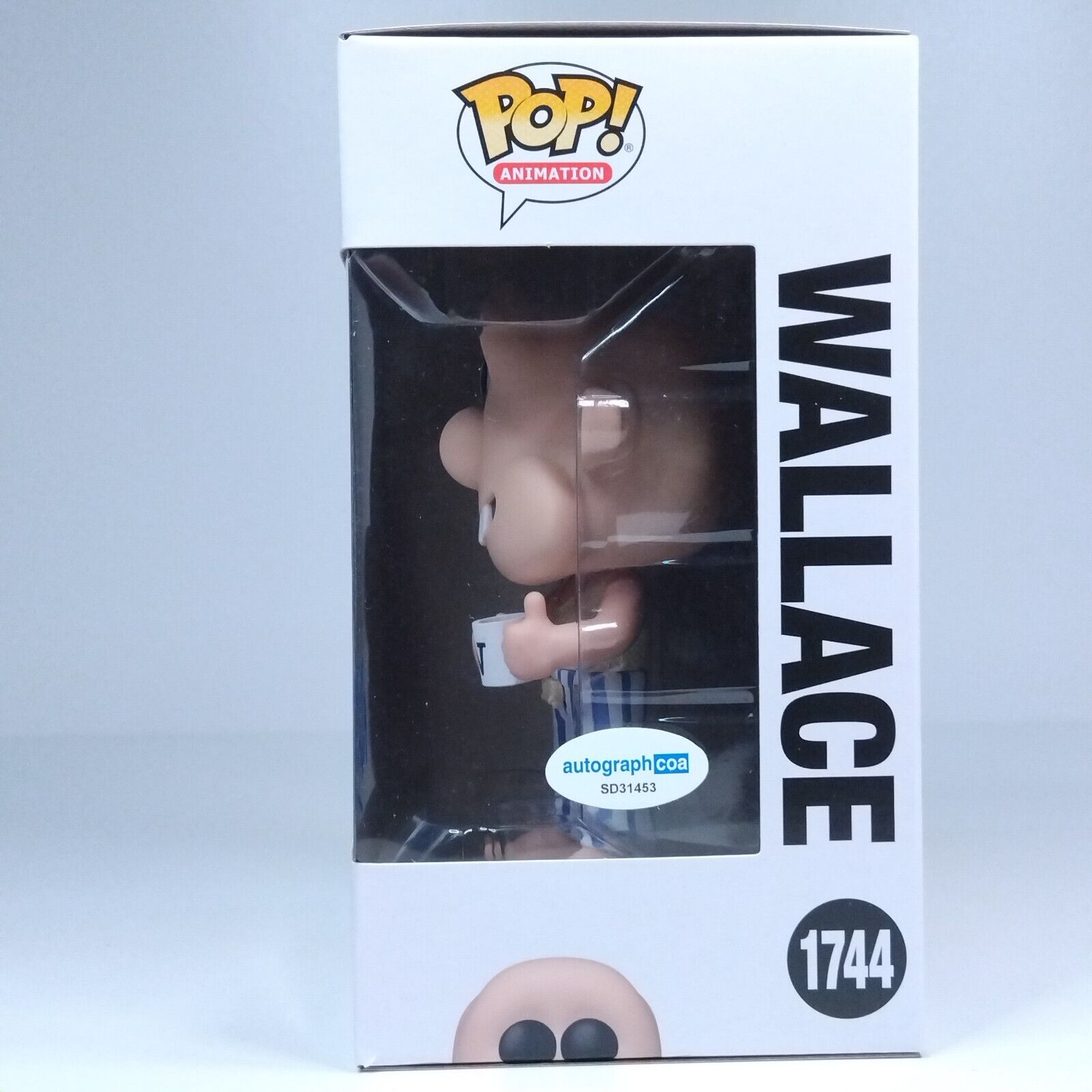 Funko Pop! Animation Wallace & Gromit Signed Nick Park COA #1744 WS