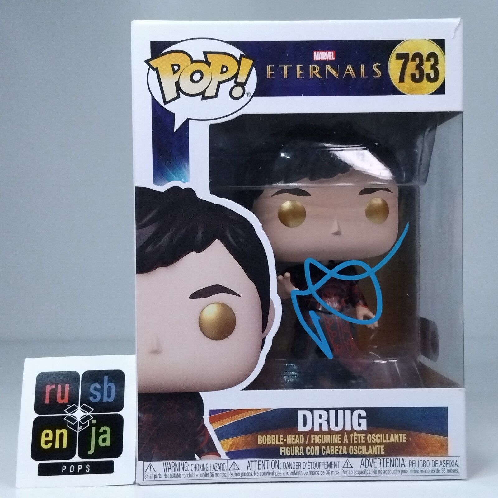 Funko Pop! Marvel Eternals Druig Signed Barry Keoghan COA #733 WS