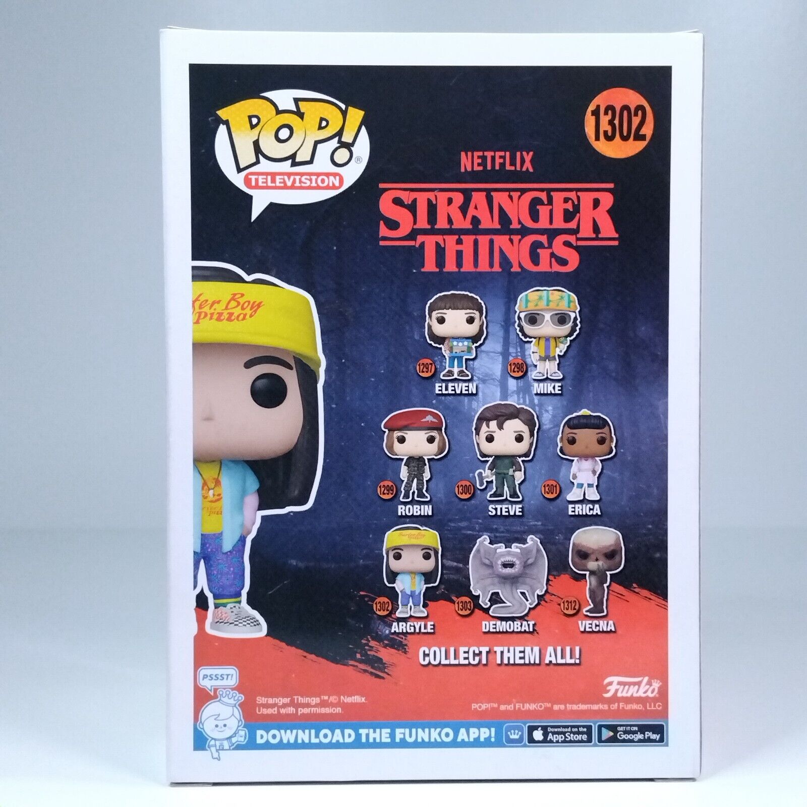 Funko Pop! TV Stranger Things Argyle Signed Quoted Eduardo Franco COA #1302