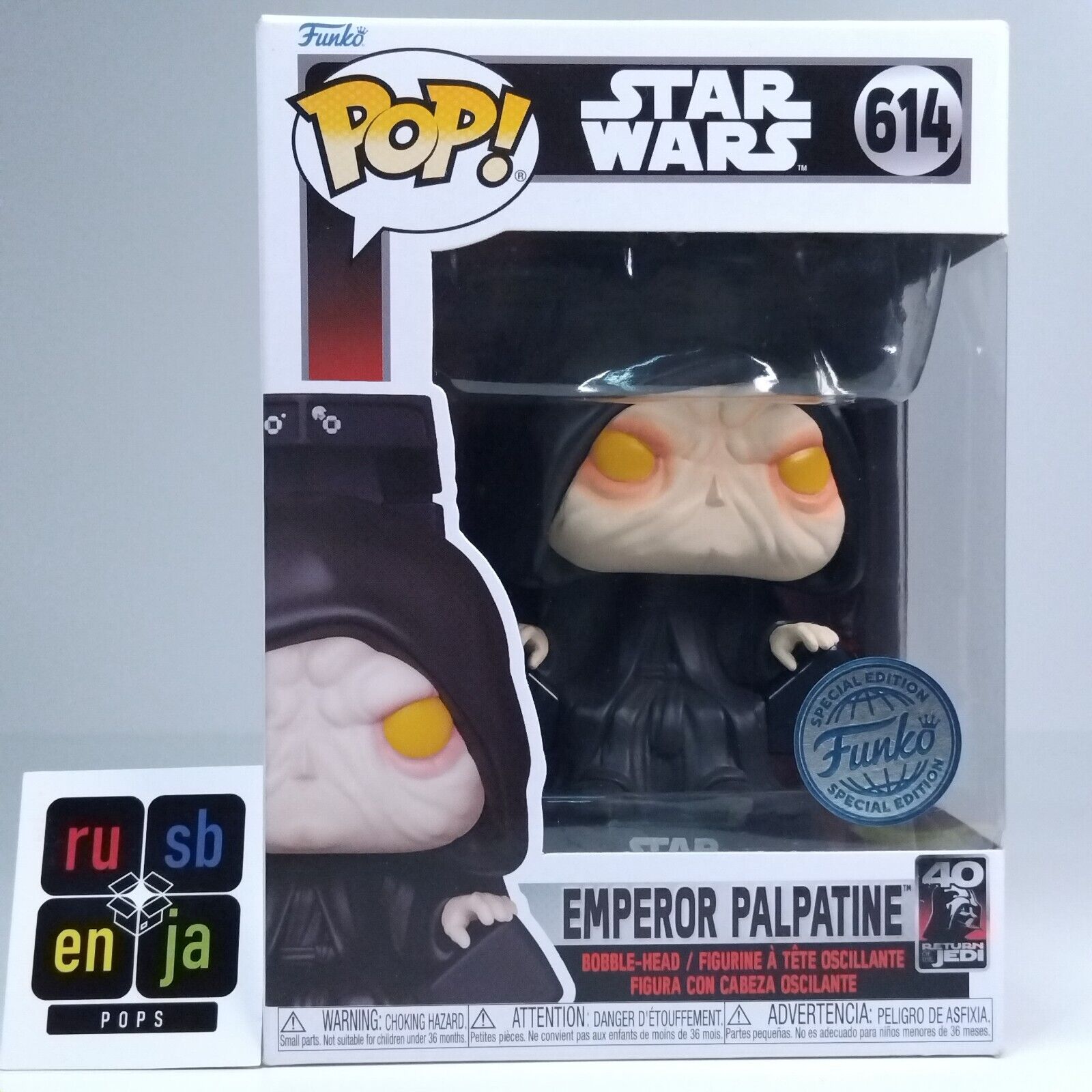 Funko Pop! Star Wars Emperor Palpatine Special Edition #614 BOX DAMAGE