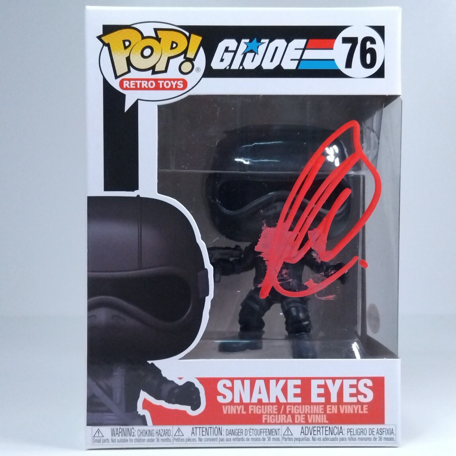 Funko Pop! Retro Toys GI Joe Snake Eyes Signed Henry Golding COA #76 WS