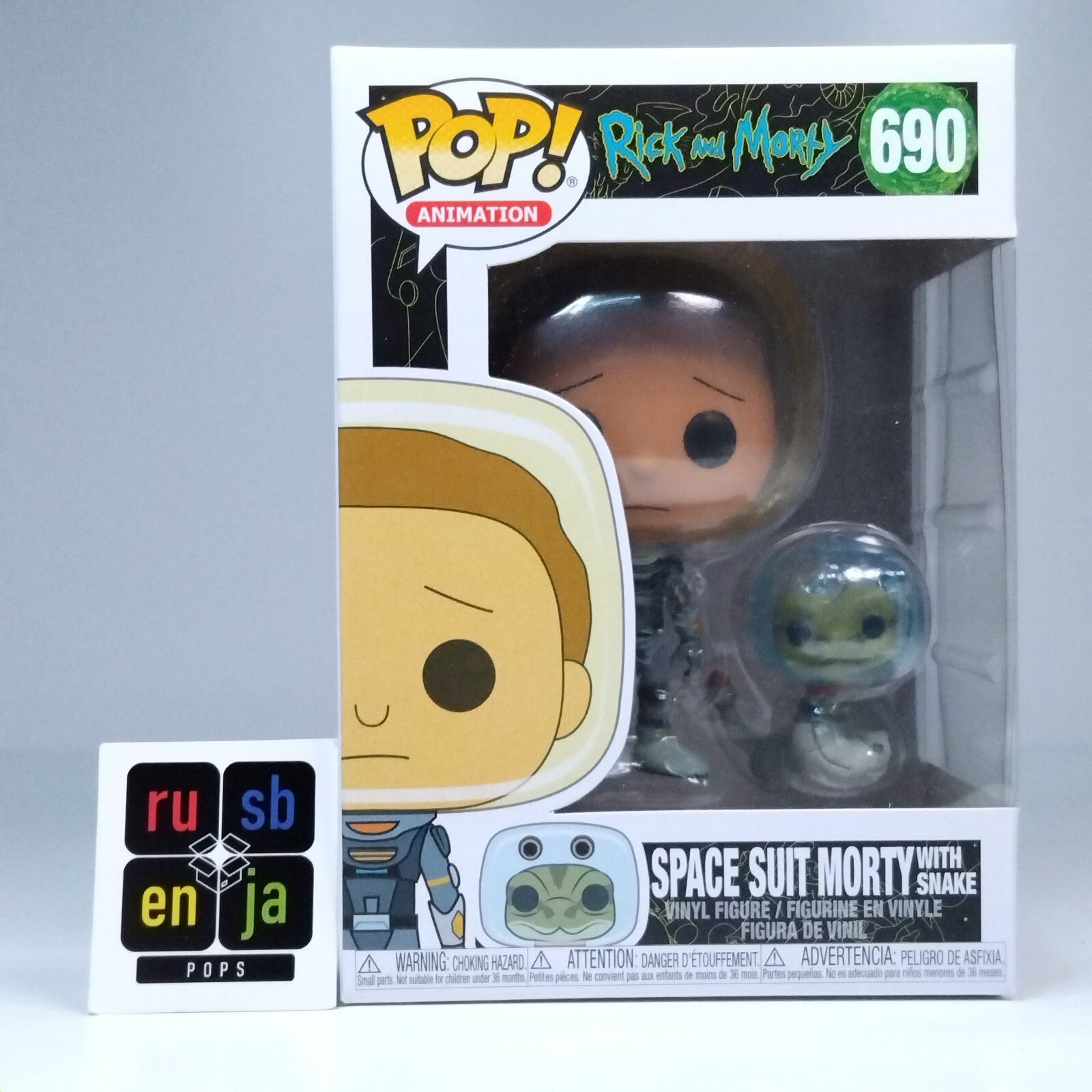 Funko Pop! Animation Rick and Morty - Space Suit Morty with Snake #690