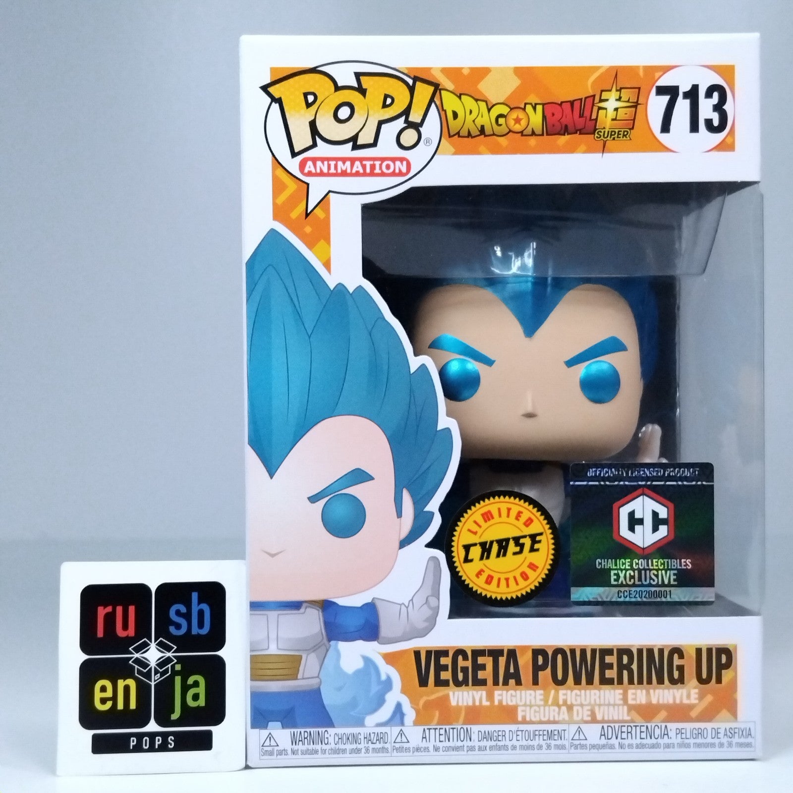 Funko Pop! Anime DBZ Dragon Ball Z Vegeta Powering Up Chase Chalice #713