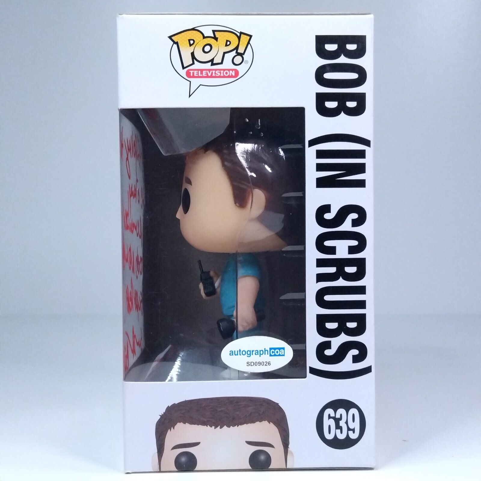 Funko Pop! TV Stranger Things Bob Signed Sean Astin & Quote COA #639