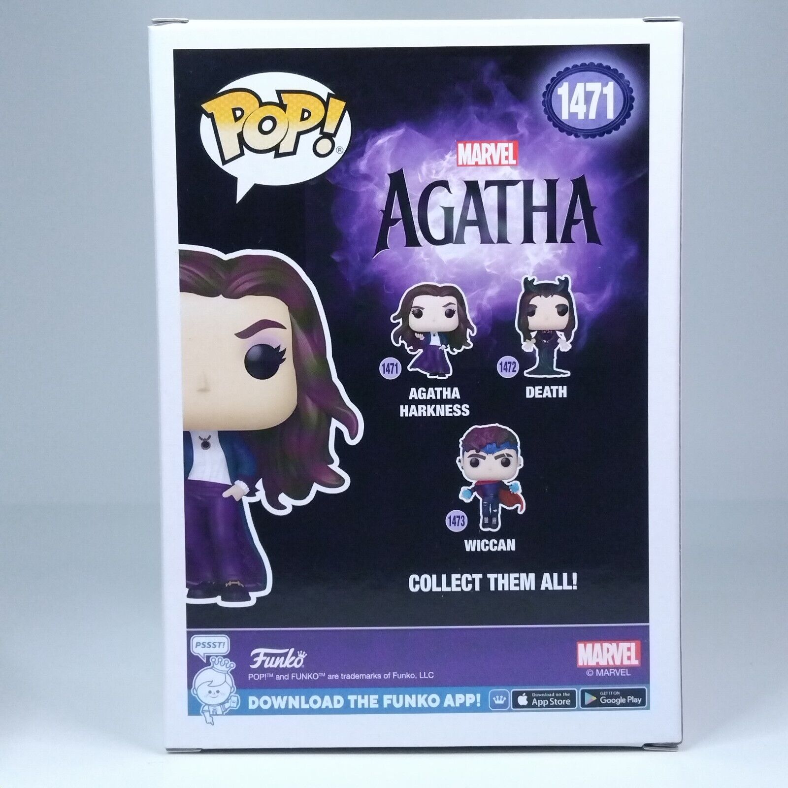 Funko Pop! Marvel Agatha Harkness Signed Kathryn Hahn COA #1471 WS