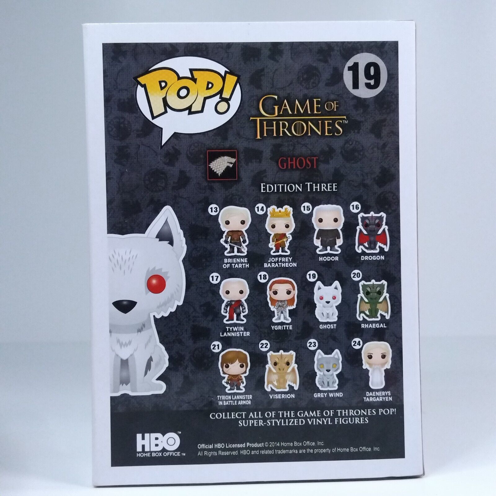 Funko Pop! TV Game of Thrones Ghost Flocked #19