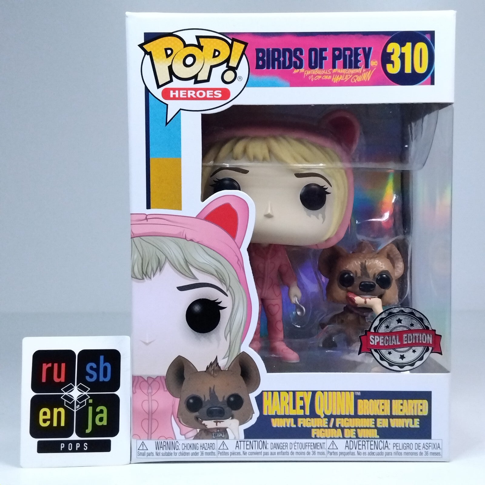 Funko Pop! DC Heroes Birds of Prey Harley Quinn Broken Hearted Special #310