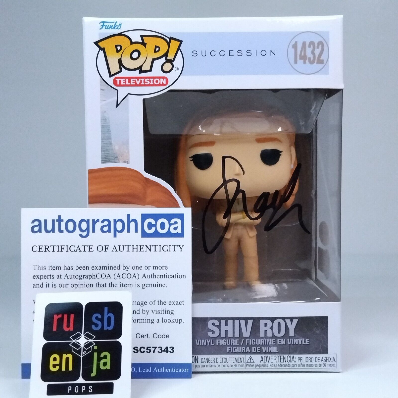 Funko Pop! TV Succession Shiv Roy Signed Sarah Snook COA #1432 WS