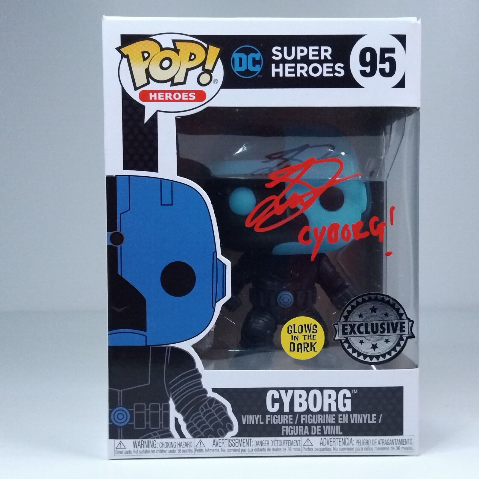 Funko Pop! DC Heroes Cyborg Signed Joivan Wade COA #95 WS