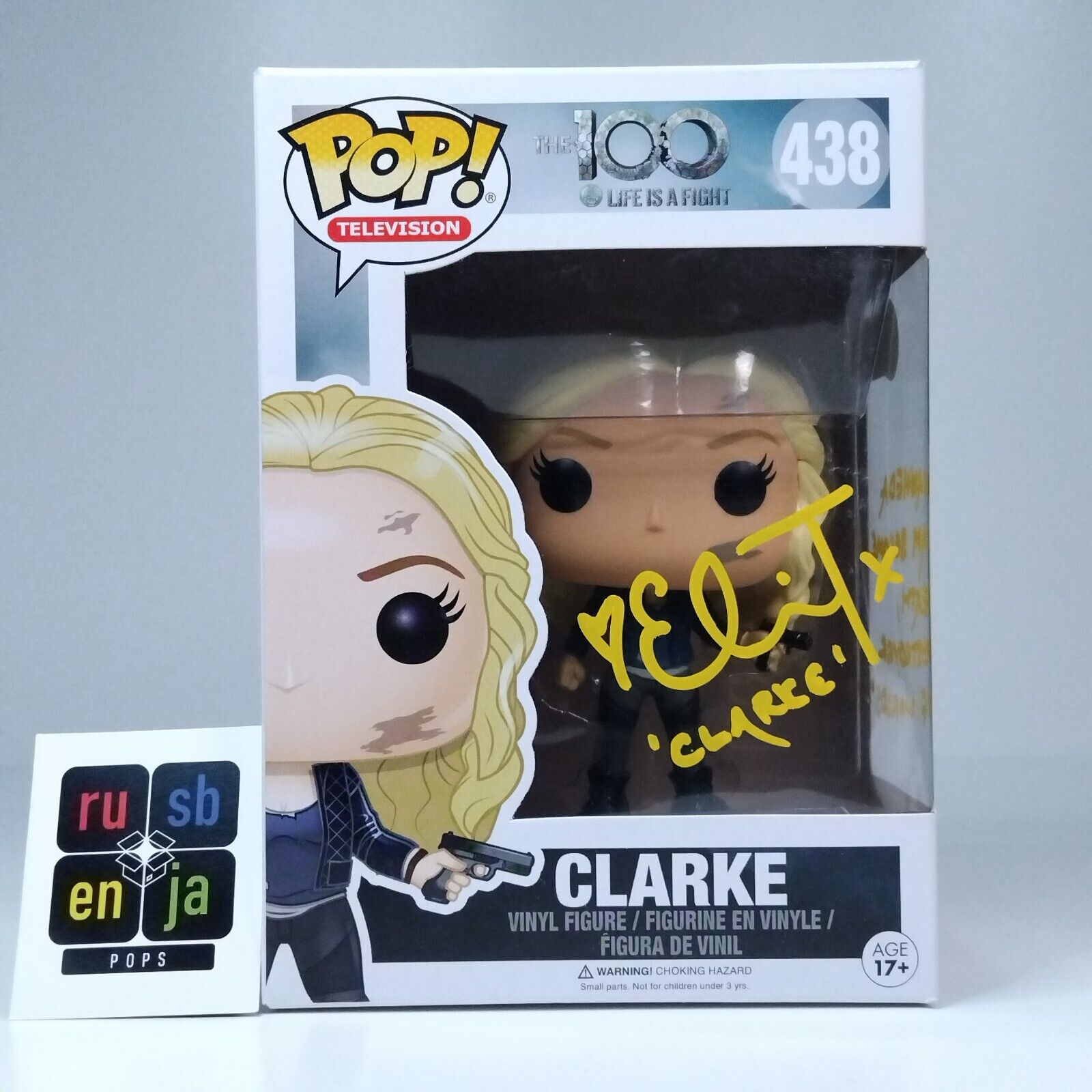 Funko Pop! TV The 100 Clarke Signed Eliza Taylor with C/Name & Quote COA #438 WS