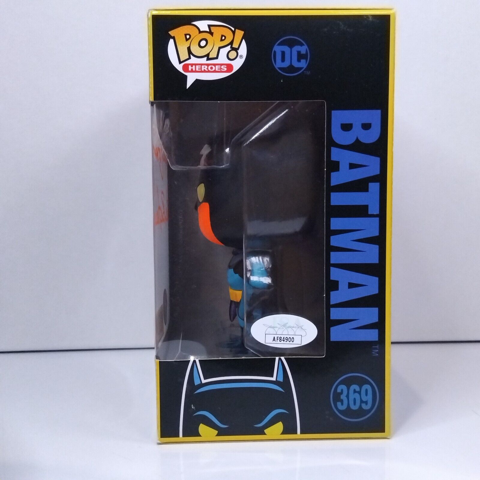 Funko Pop! DC Heroes Blacklight Batman Signed Kevin Conroy COA #369