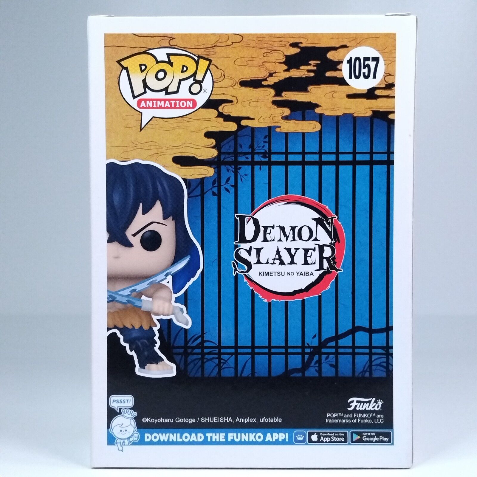 Funko Pop! Anime Demon Slayer Inosuke Hashibira Gamestop #1057 CRACKED INSERT