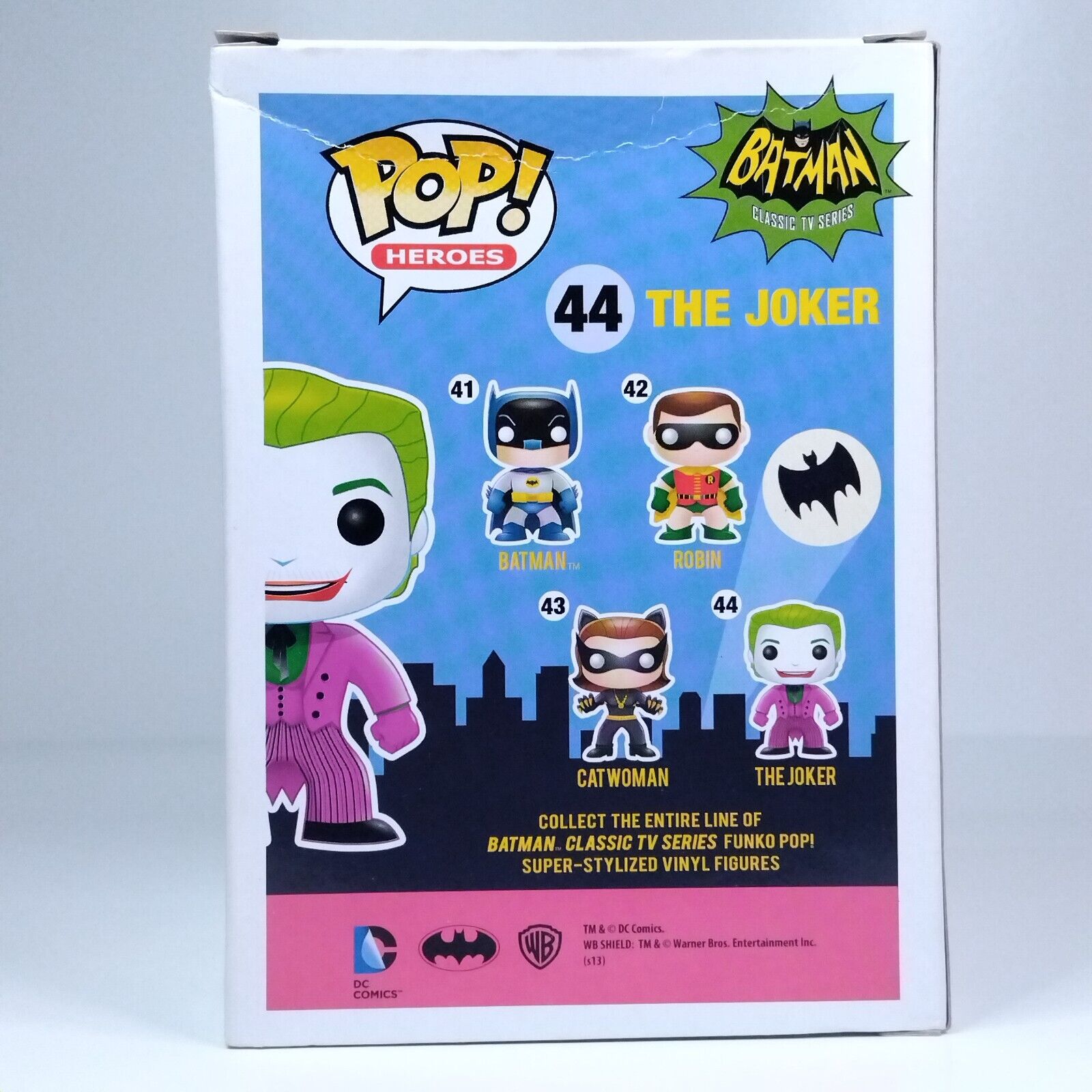 Funko Pop! DC Heroes The Joker Metallic Dallas Con #44 BAD BOX DAMAGE