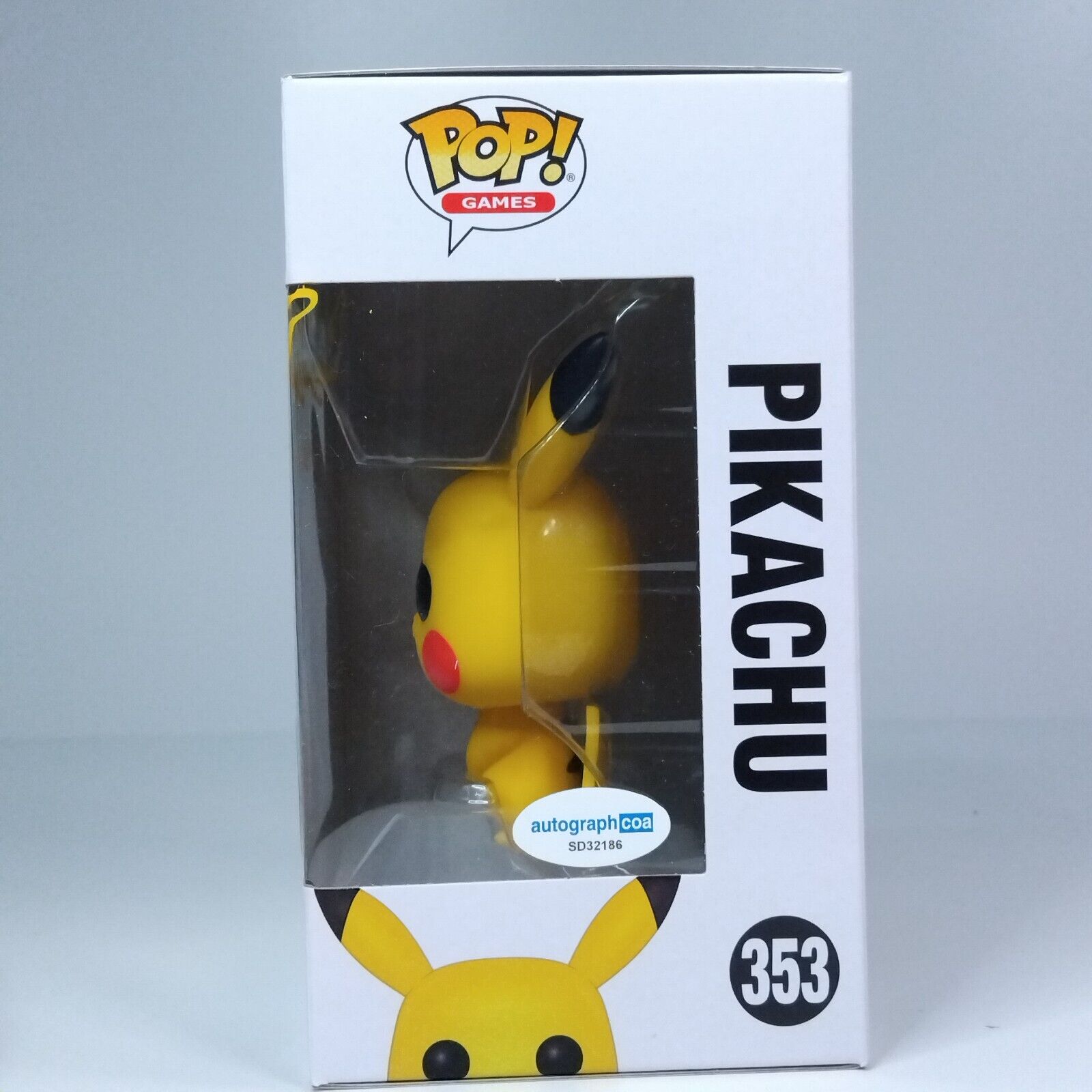 Funko Pop! Games Pokemon Pikachu Signed Professor Oak Stuart Zagnit COA #353