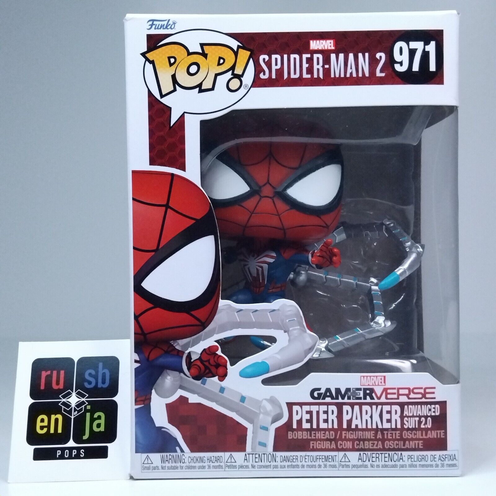 Funko Pop! Marvel Gamerverse Spider-Man 2 Peter Parker Advanced Suit 2.0 #971