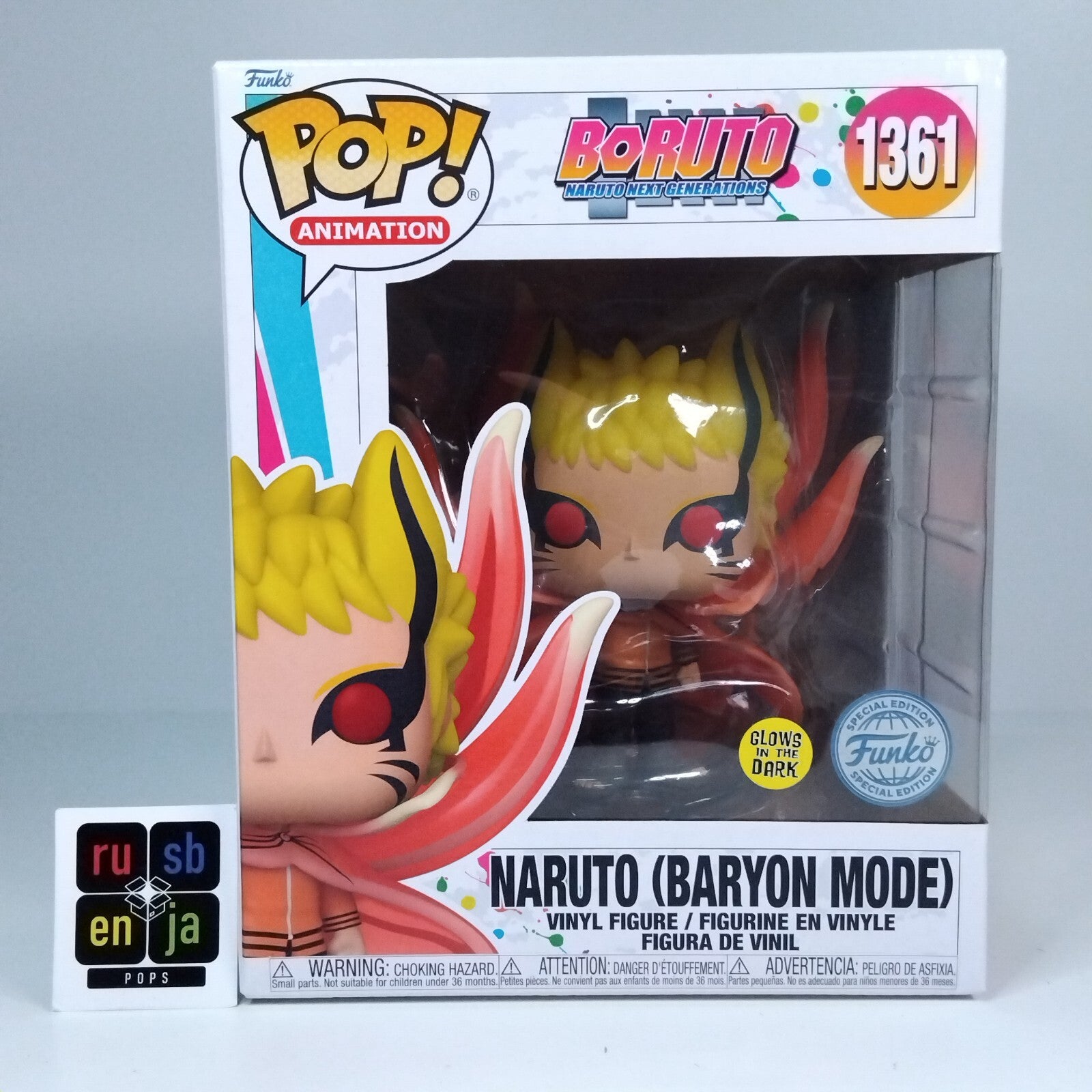 Funko Pop! Anime Boruto Naruto Naryon Mode Glows 6" Inch Special Edition #1361