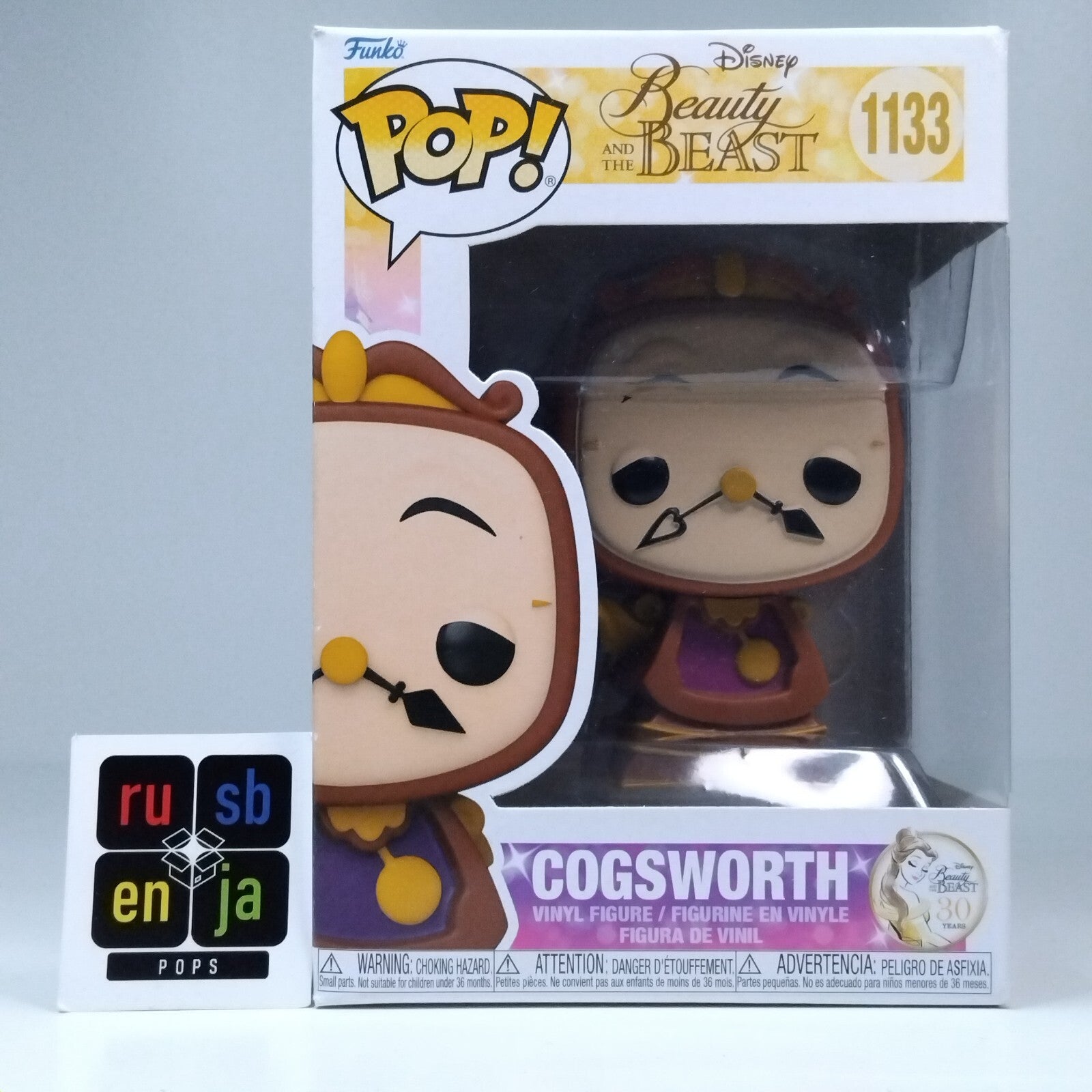 Funko Pop! Disney Beauty and the Beast Cogsworth #1133