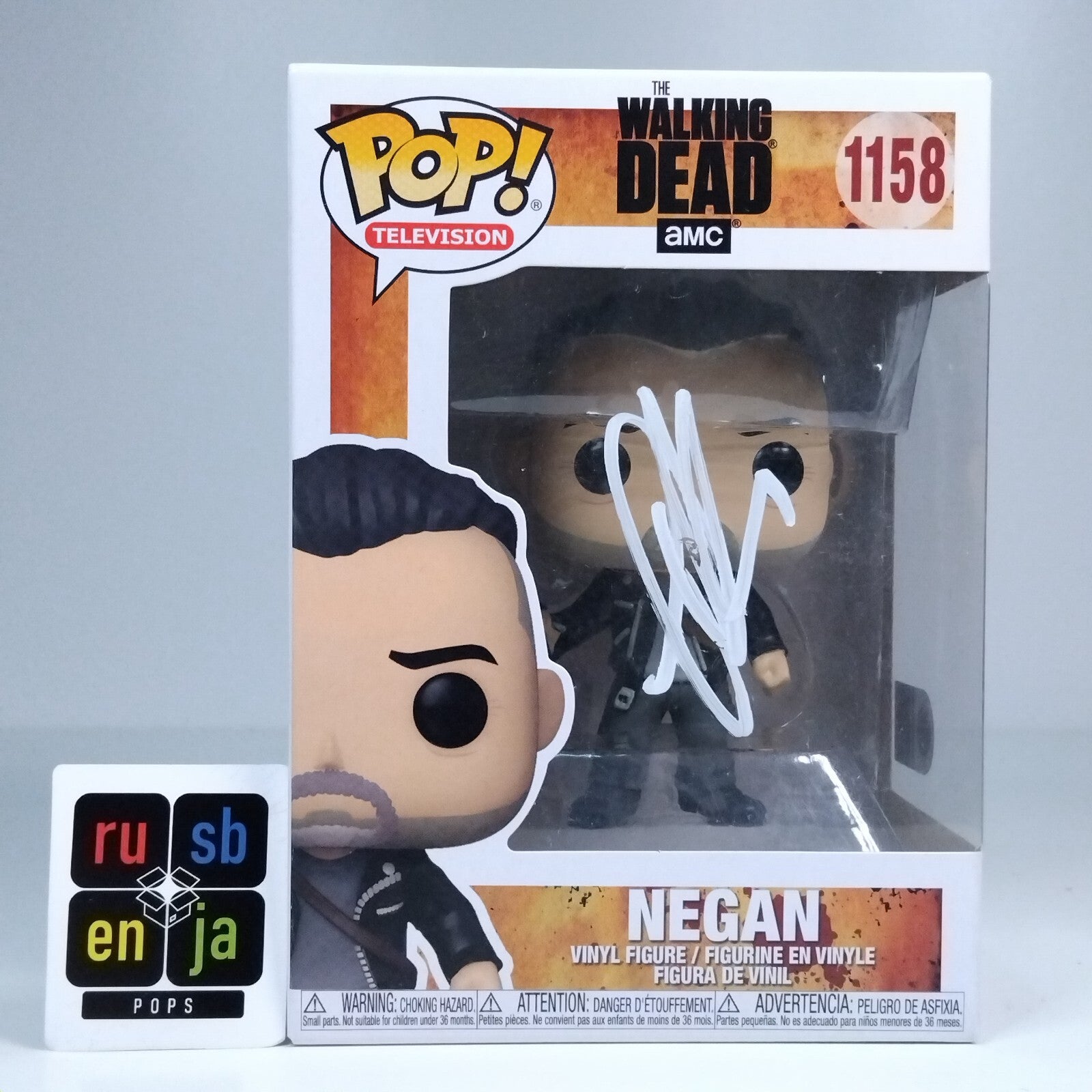 Funko Pop! TV The Walking Dead Negan Signed Jeffrey Dean Morgan COA #390 WS