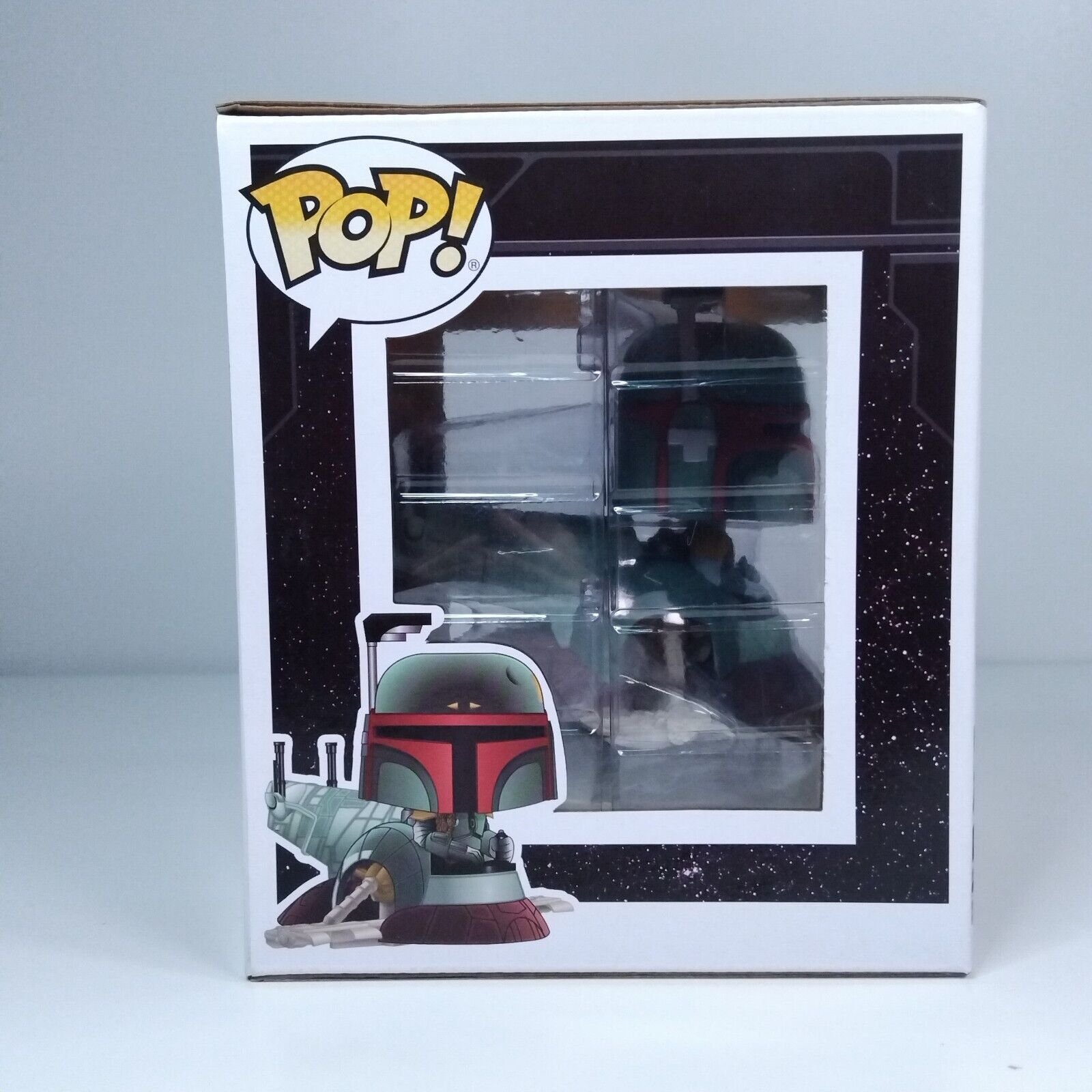 Funko Pop! Star Wars Boba Fett with Slave One Exclusive #213 FADED BOX SIDE