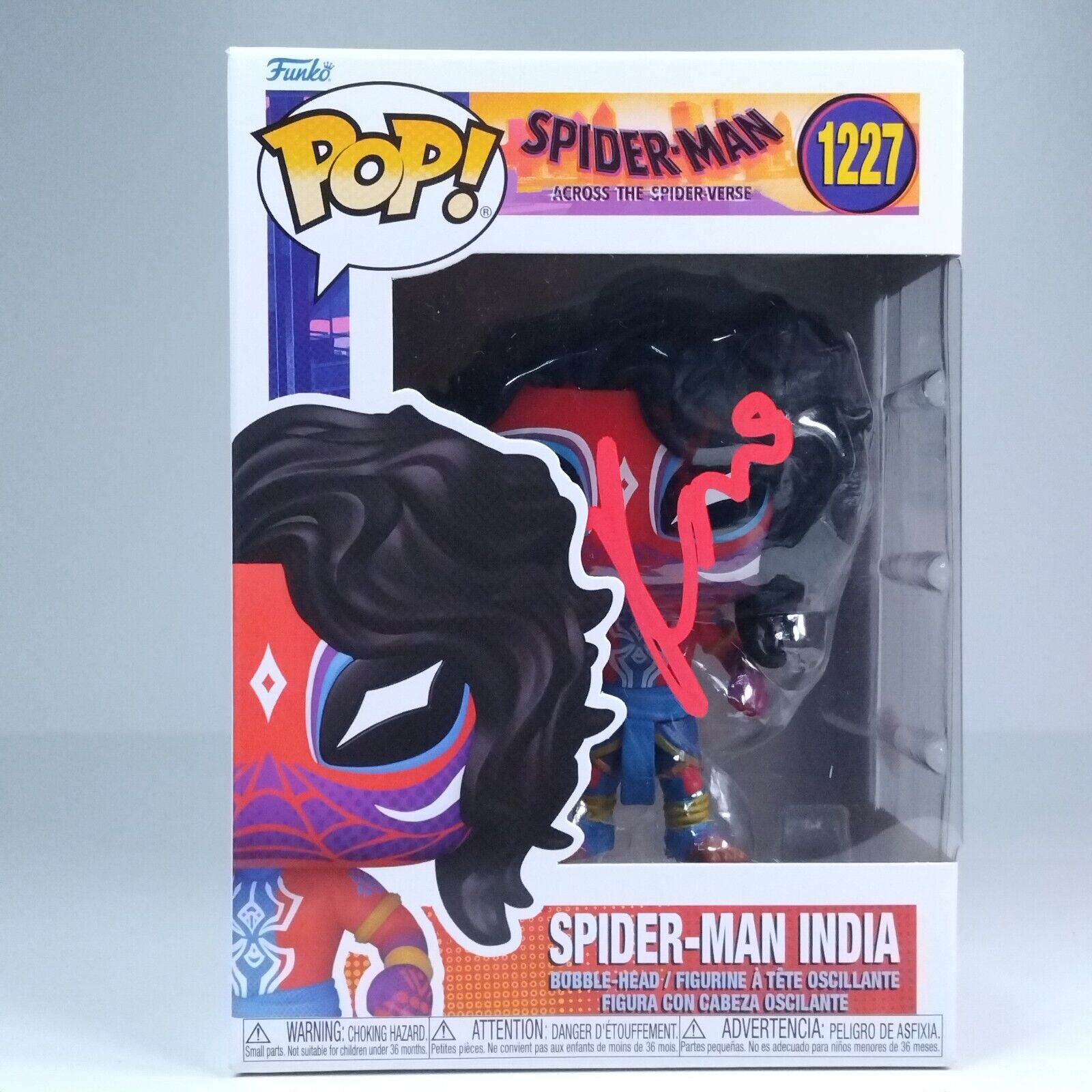 Funko Pop! Marvel Spider-Man India Signed Karan Soni COA #1227 WS