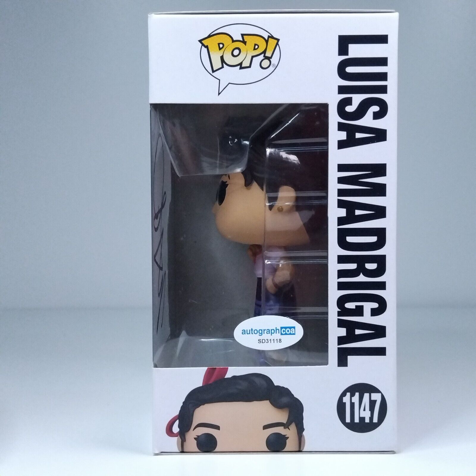 Funko Pop! Disney Encanto Luisa Madrigal Signed Jessica Darrow COA #1147 WS