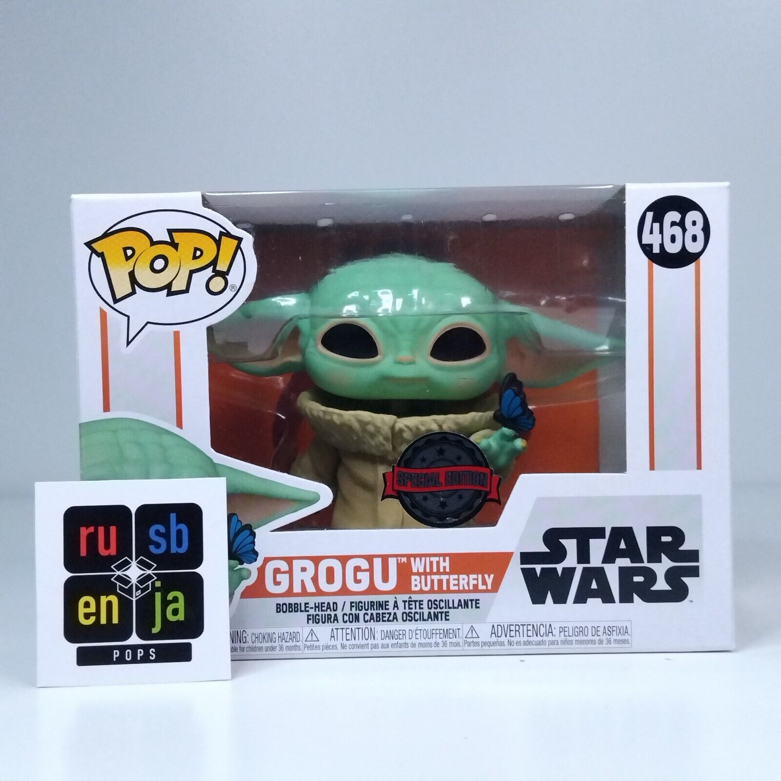 Funko Pop! Star Wars The Mandalorian Grogu with Butterfly #468