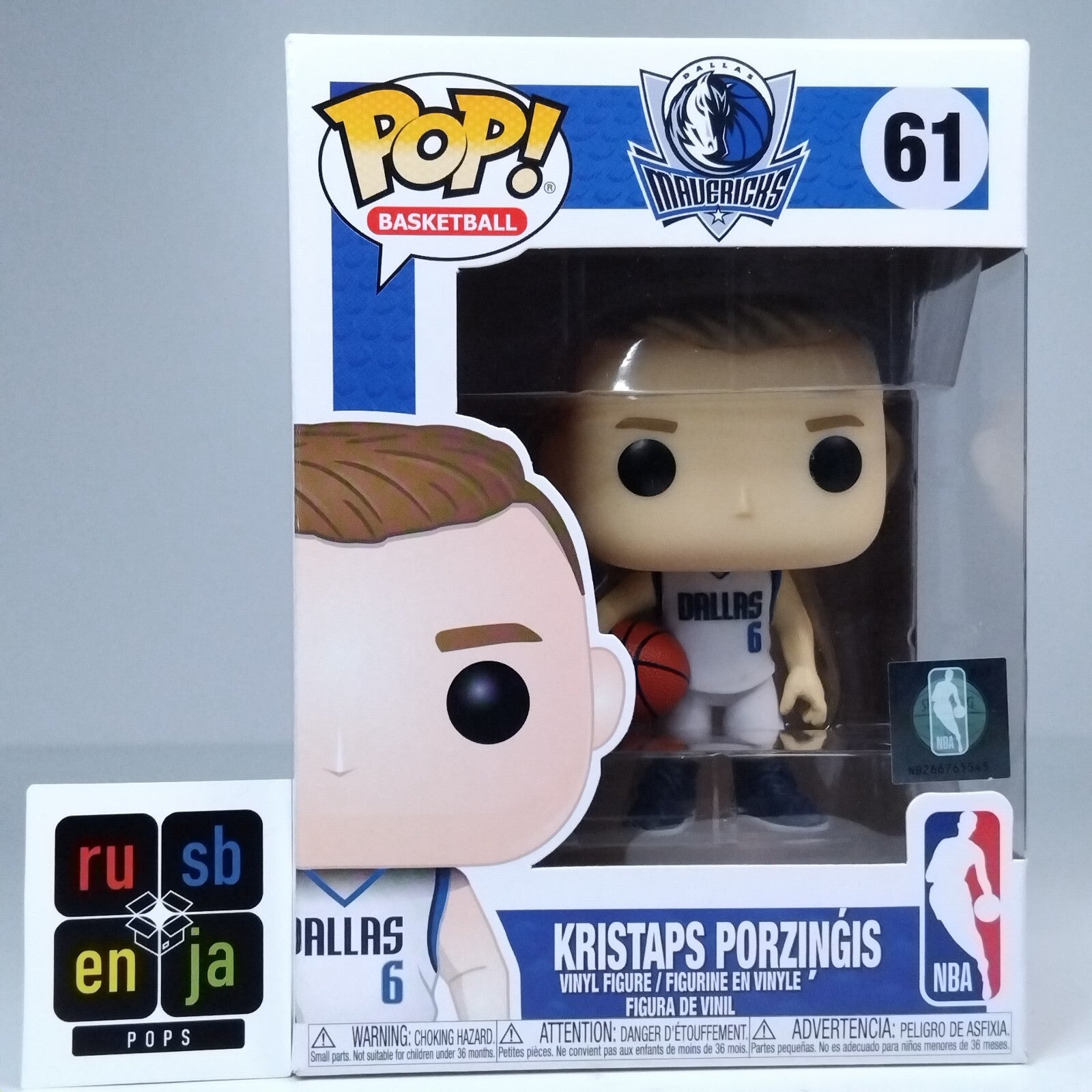Funko Pop! Sports Basketball NBA Mavericks Kristaps Porzingis #61