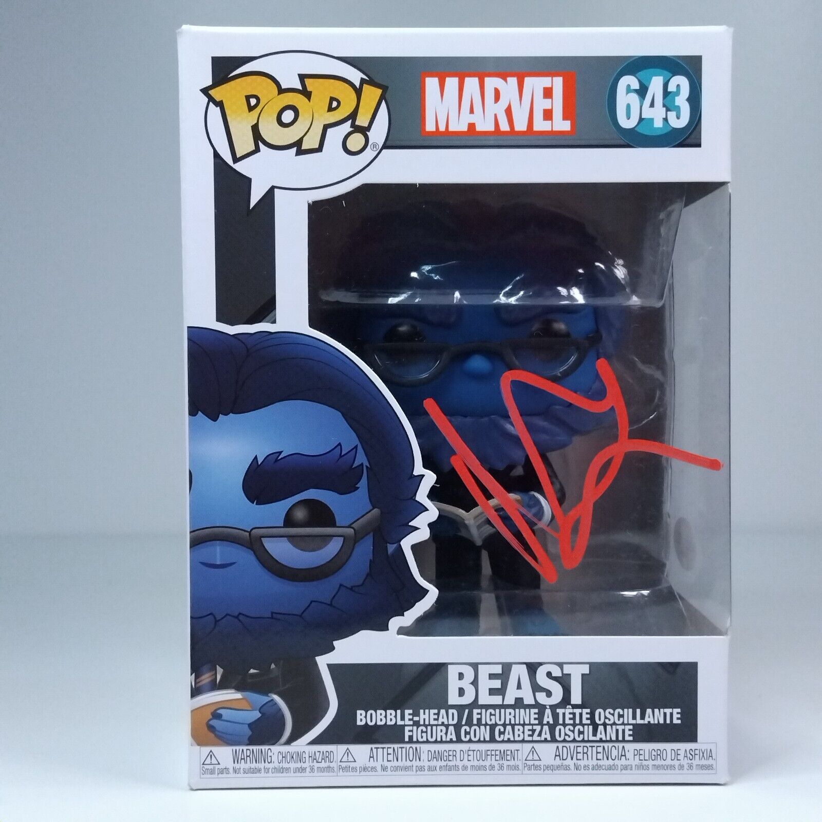 Funko Pop! X-Men Beast Signed Nicholas Hoult COA #643 WS