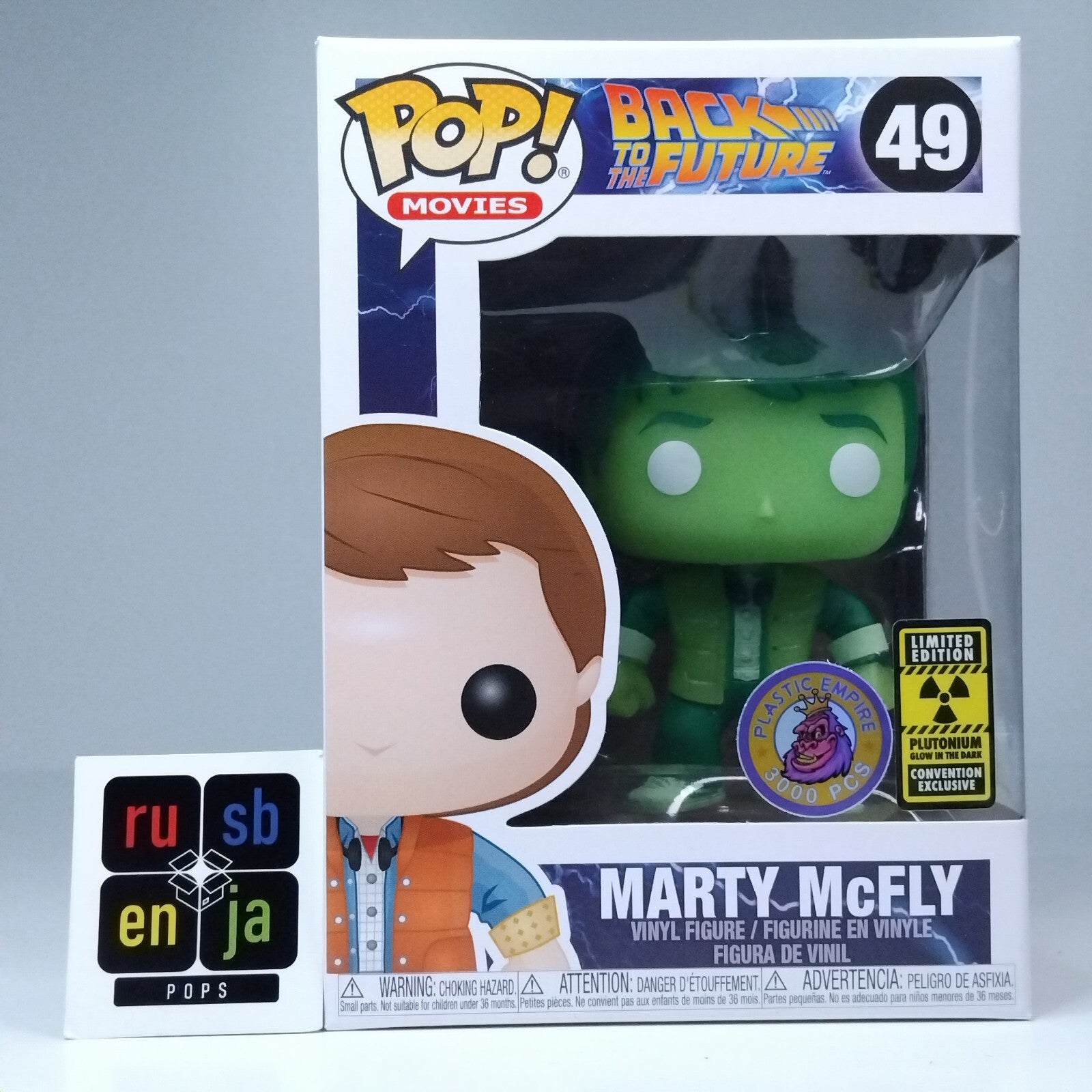 Funko Pop! Back to the Future Marty McFly Plutonium Plastic Empire 3,000 Pc #49