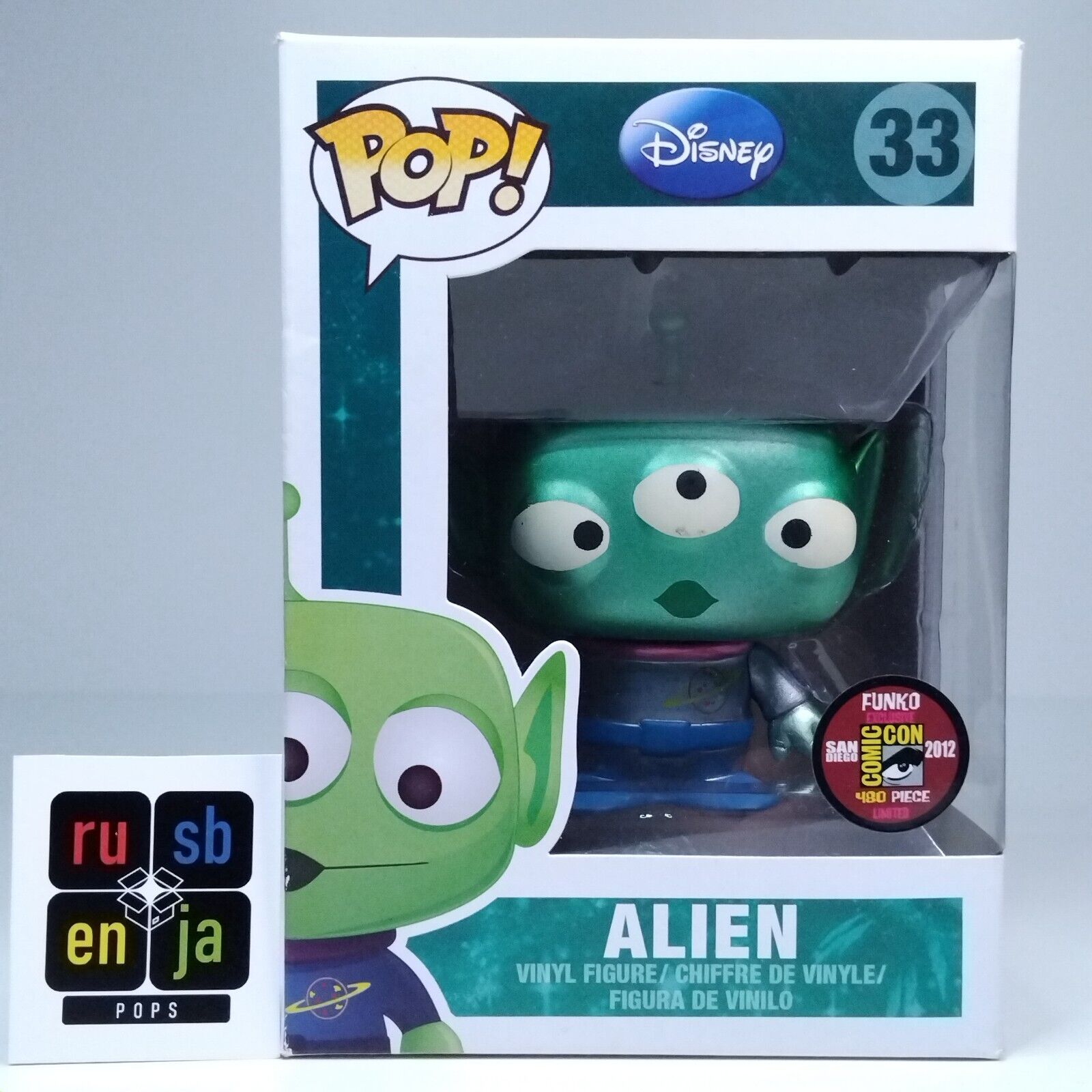 Funko Pop! Disney Toy Story Alien Metallic SDCC 480 Pcs #33