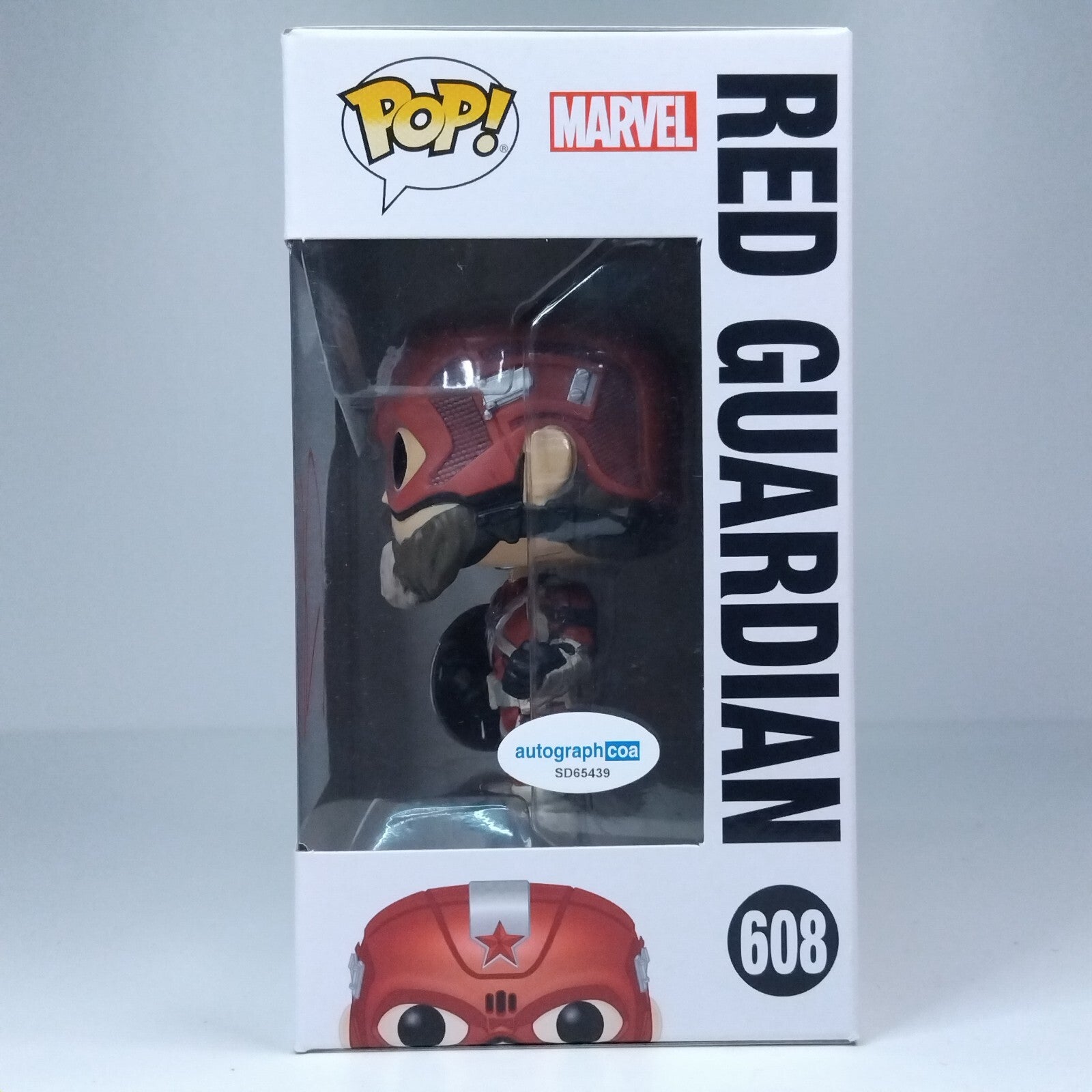 Funko Pop! Marvel Black Widow Red Guardian Signed David Harbour #608 COA WS
