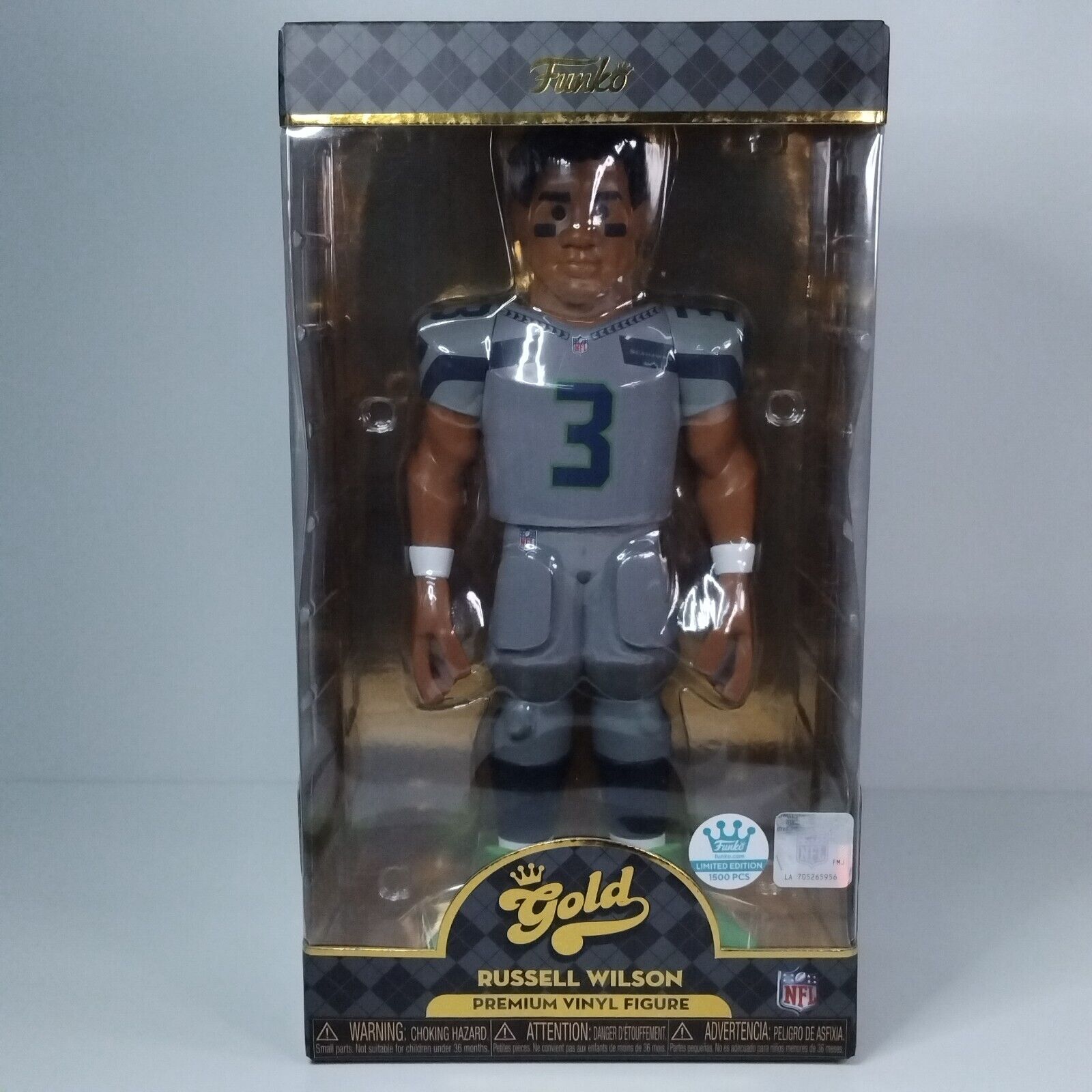 Funko Pop! Sports NFL Football Gold Russell Wilson Grey 10 " Inch 1,500 Pcs