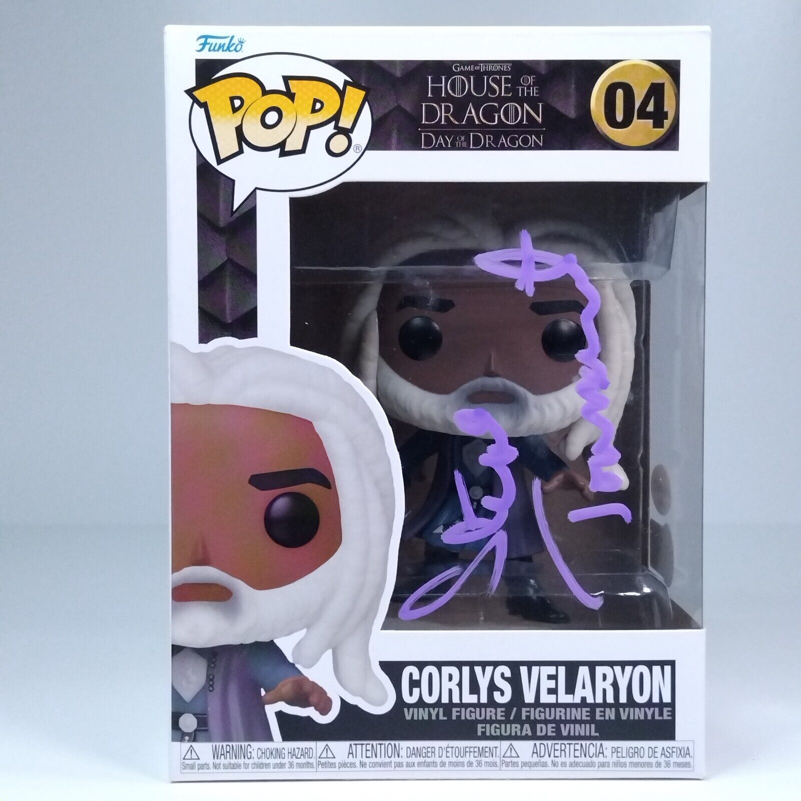 Funko Pop! TV House of Dragon Corlys Velaryon Signed Steve Toussaint COA #04 WS