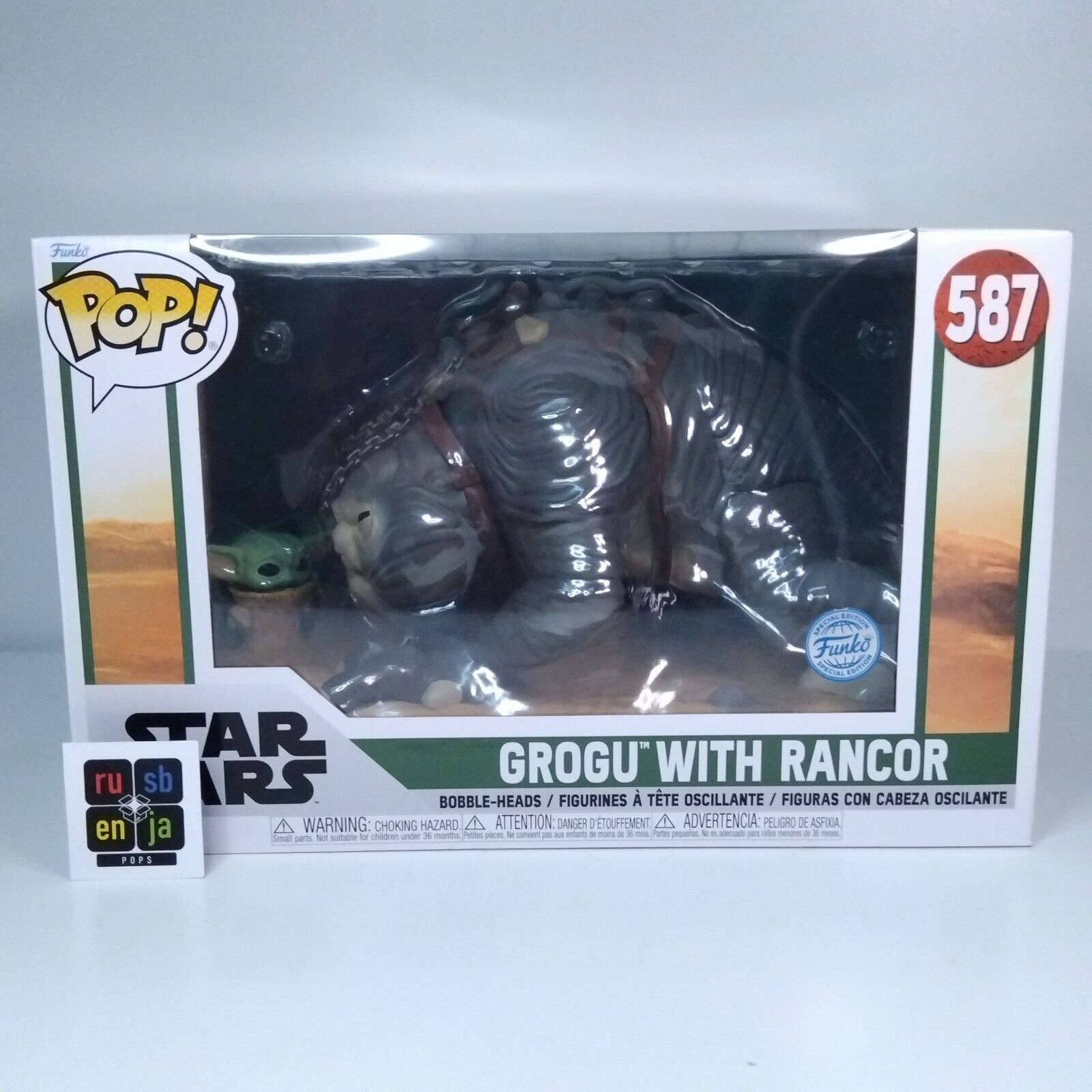 Funko Pop! Star Wars The Mandalorian Grogu with Rancor Special Edition #587