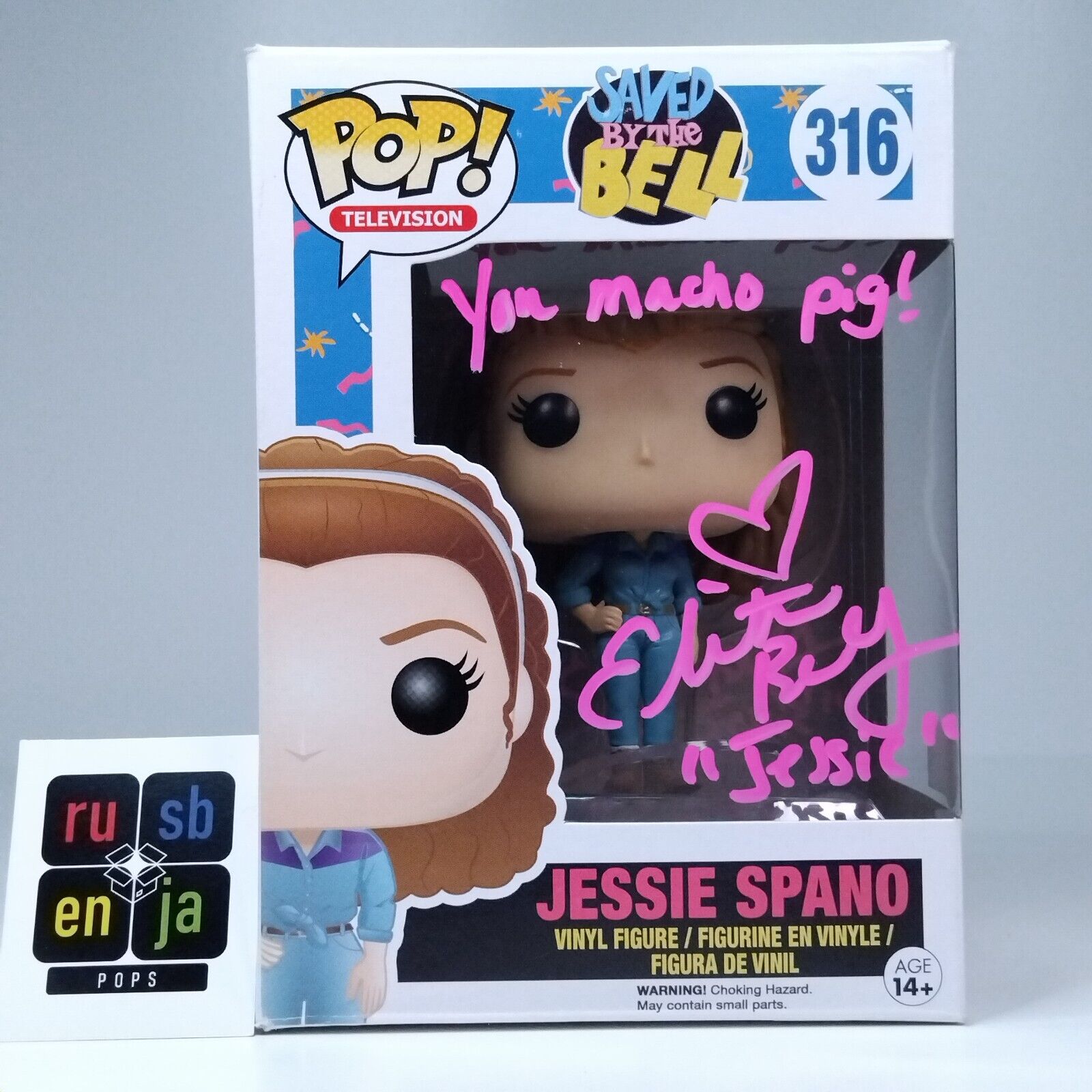 Funko Pop! TV Saved By the Bell Jessie Spano Signed Elizabeth Berkley COA #316