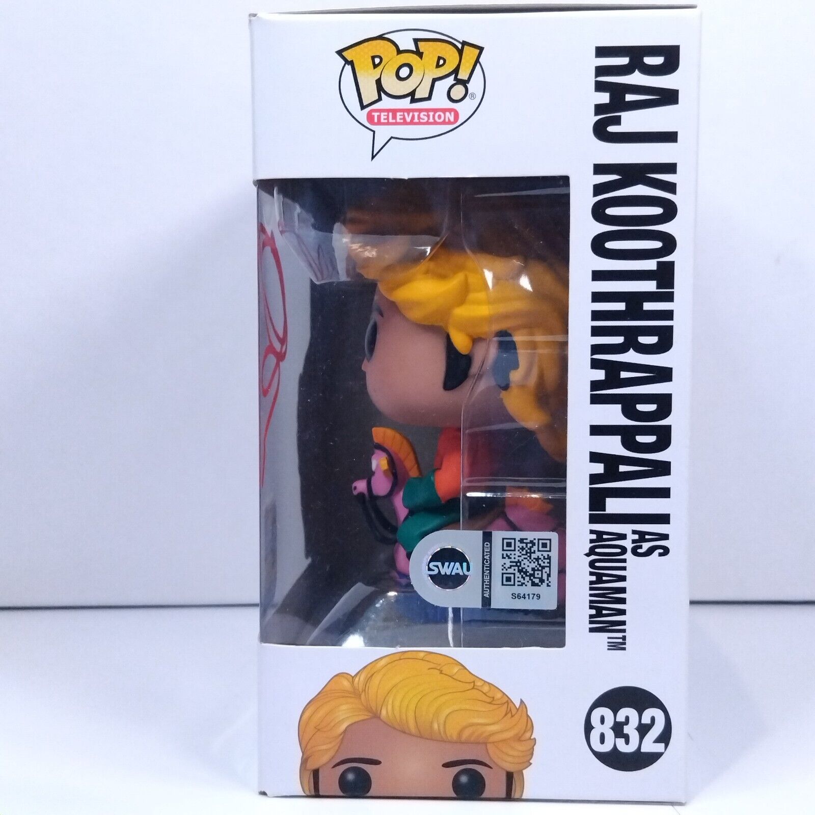 Funko Pop! TV The Big Bang Theory Raj Koothrappali Signed Kunal Nayyar #832 WS