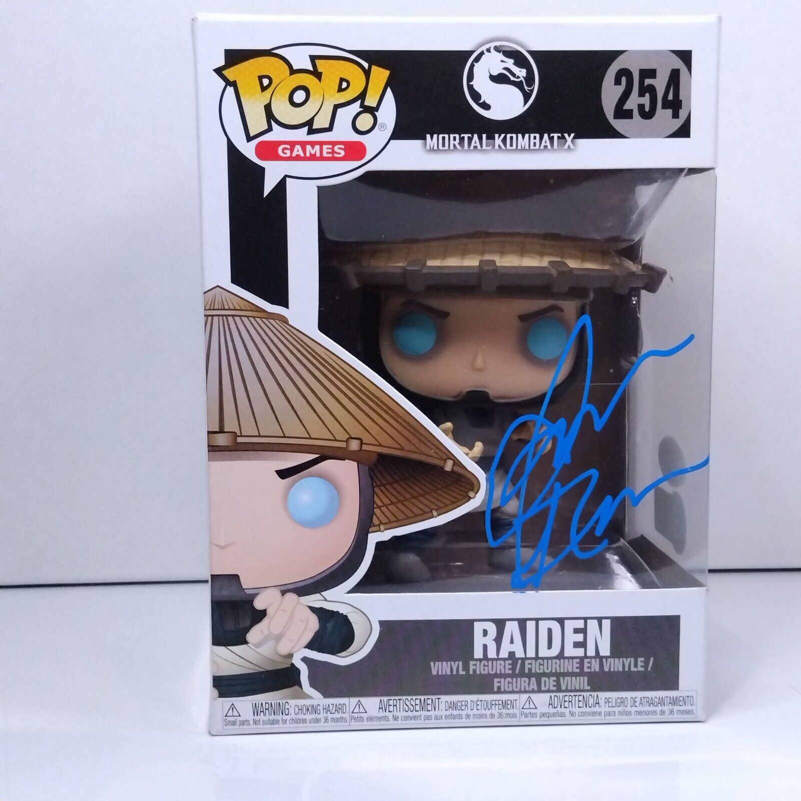 Funko Pop! Games Mortal Kombat Raiden Signed James Remar COA #254