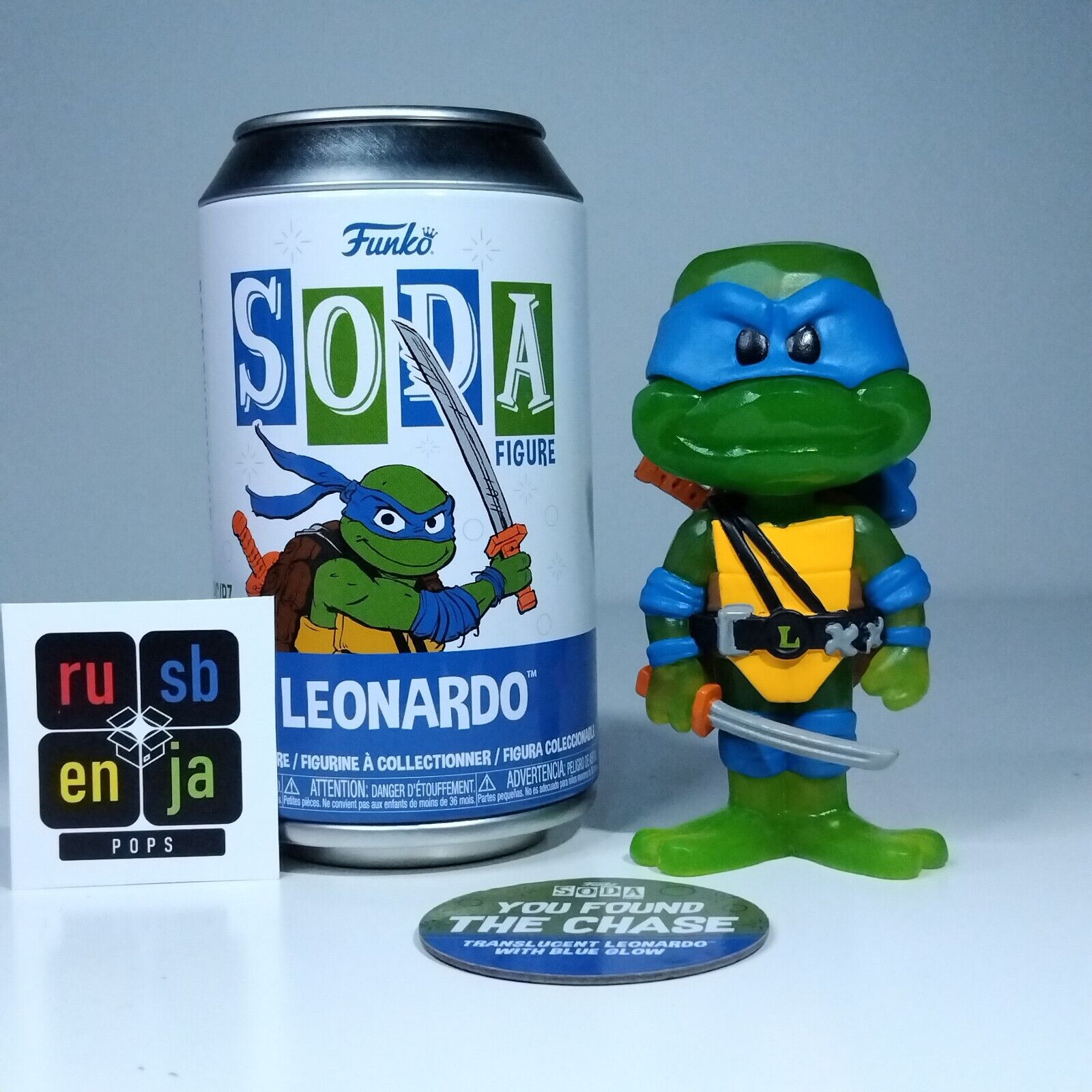 Funko Soda Teenage Mutant Ninja Turtles Leonardo Translucent Blue Glow Chase